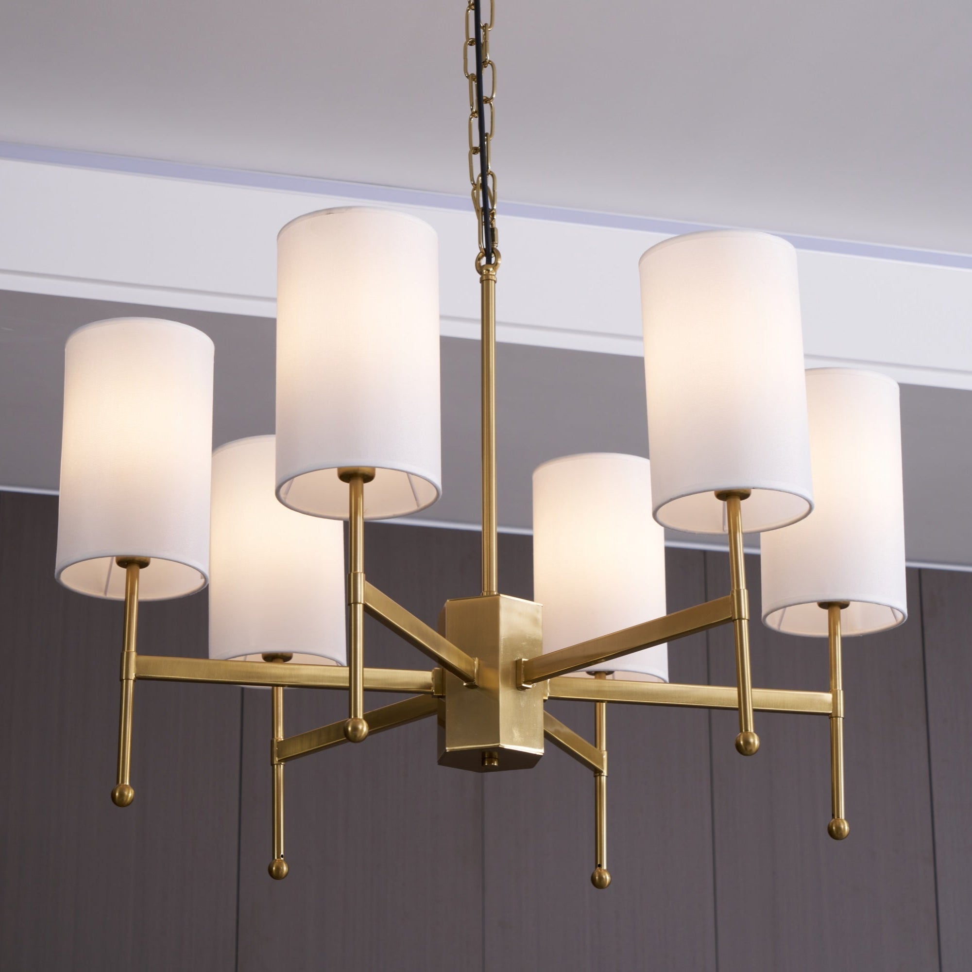 Ulcarisra Traditional Vintage Brass Fabric Chandelier - Letslighting