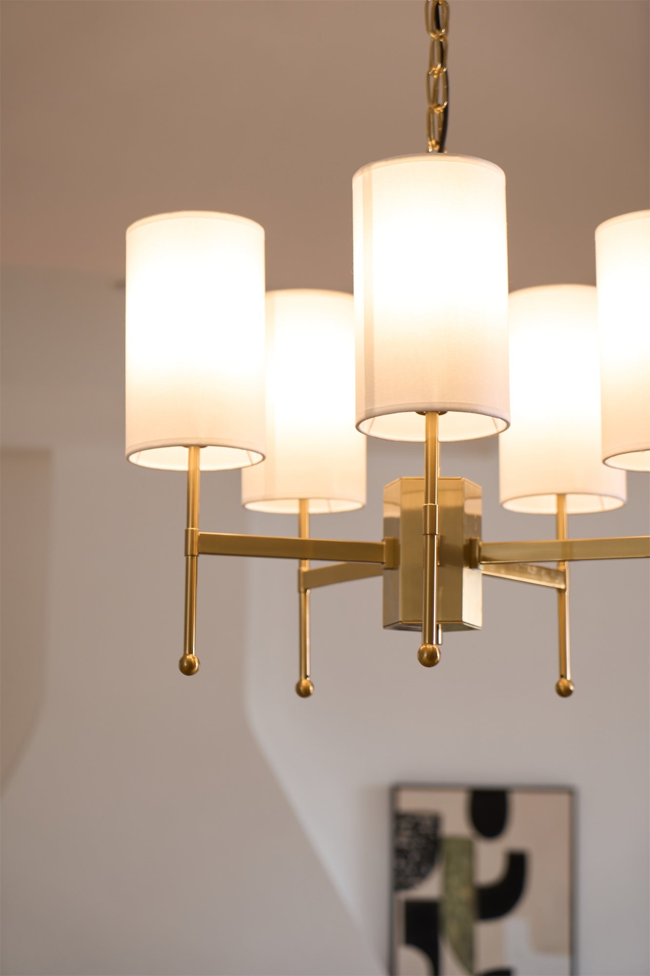 Ulcarisra Traditional Vintage Brass Fabric Chandelier - Letslighting