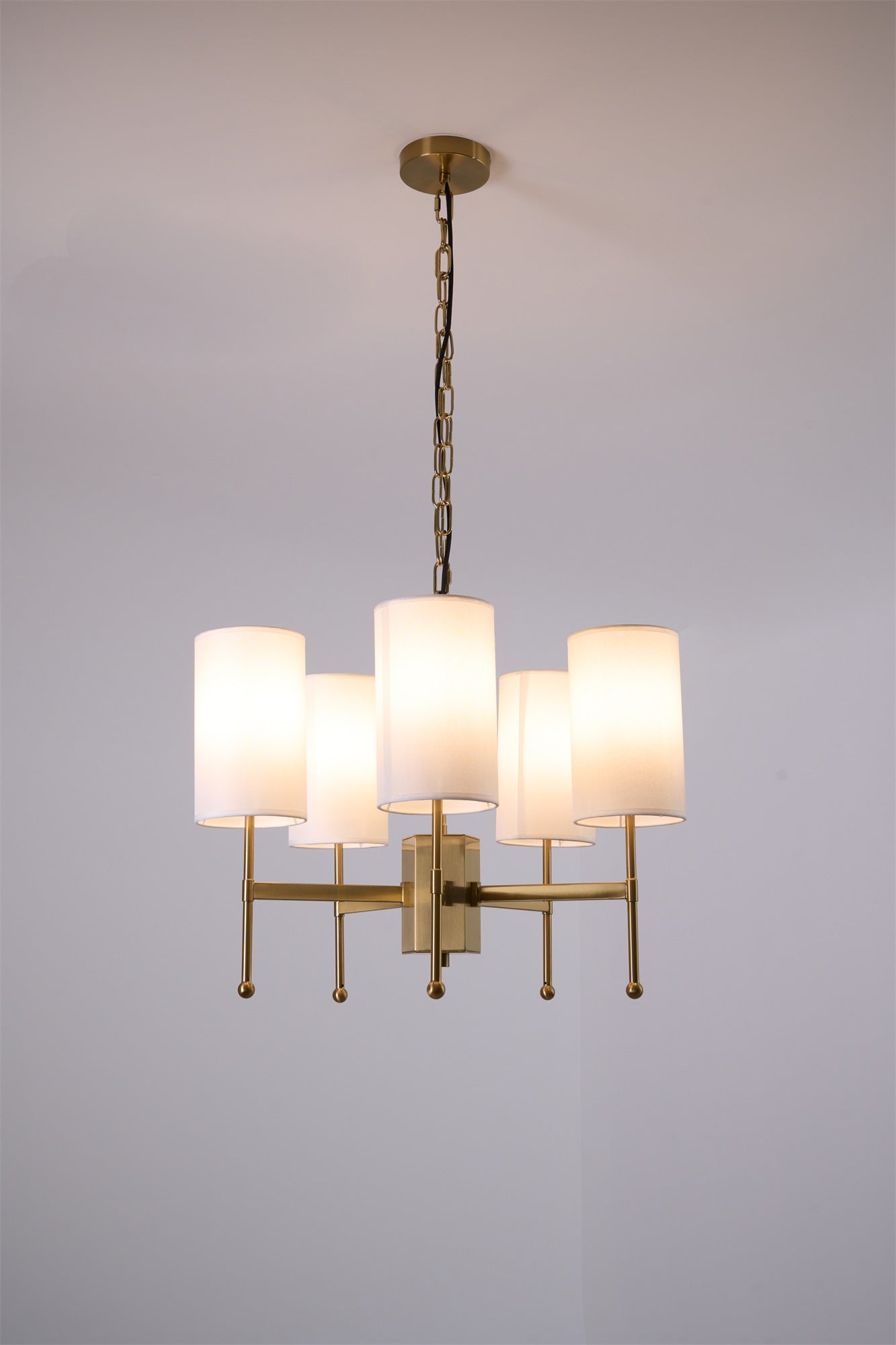 Ulcarisra Traditional Vintage Brass Fabric Chandelier - Letslighting