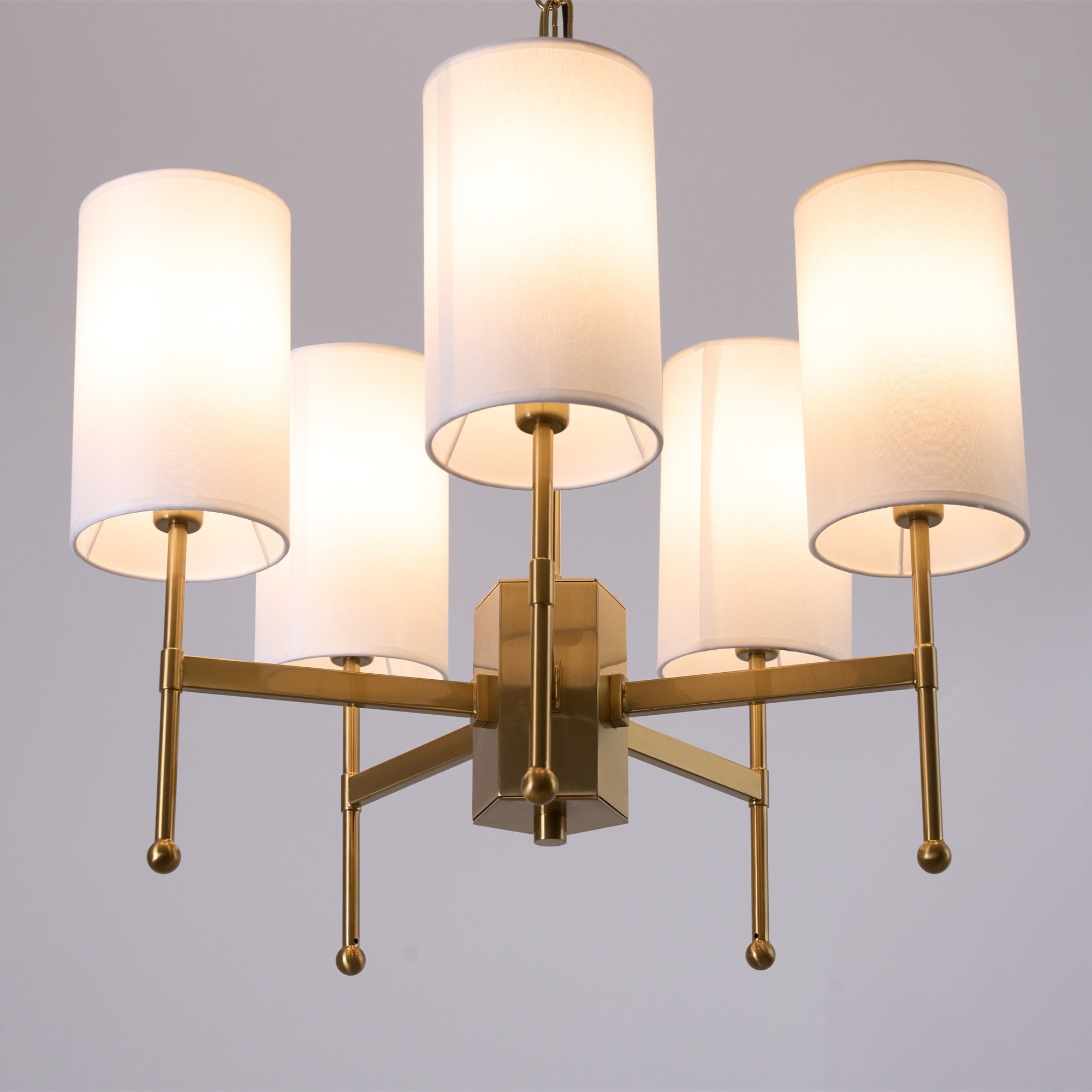 Ulcarisra Traditional Vintage Brass Fabric Chandelier - Letslighting