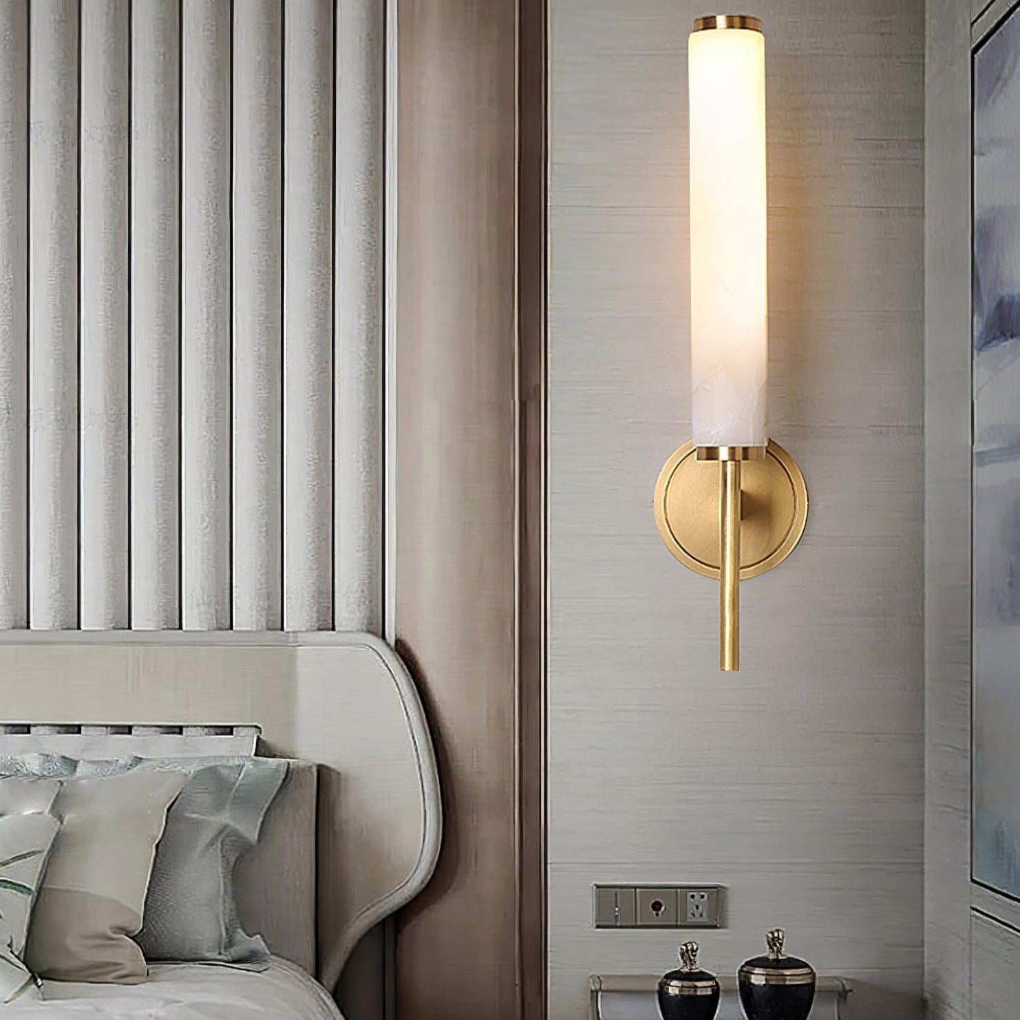 Kristy Art Deco  Alabaster  Wall Lamp