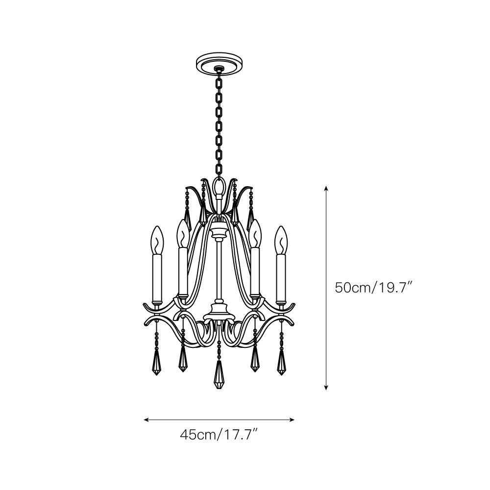 Lyra Postmodern Luxury Copper Crystal Chandelier - Letslighting