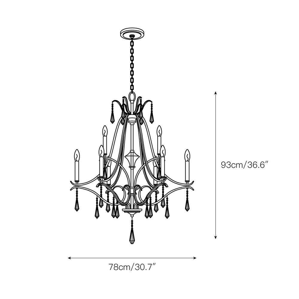 Lyra Postmodern Luxury Copper Crystal Chandelier - Letslighting