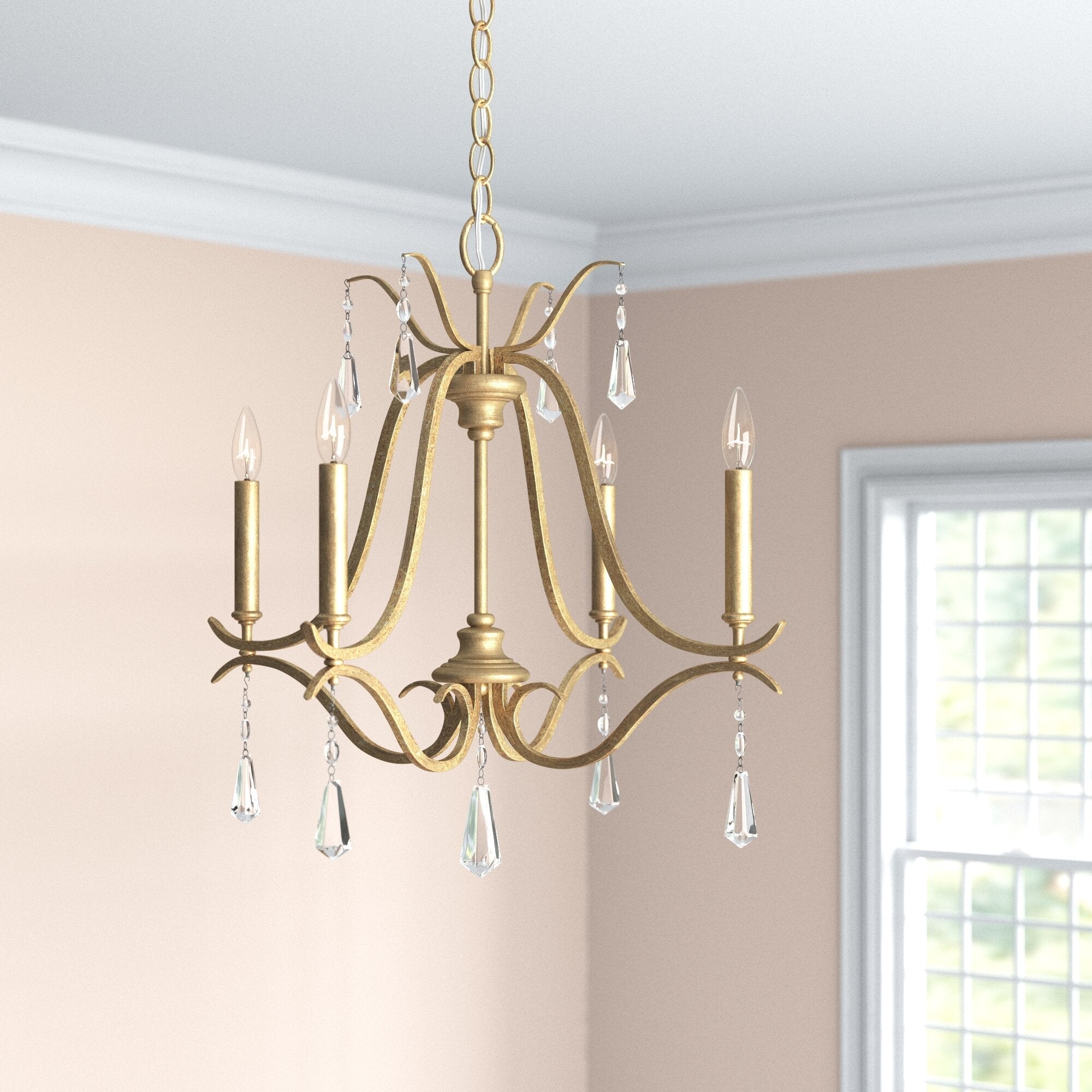 Lyra Postmodern Luxury Copper Crystal Chandelier - Letslighting
