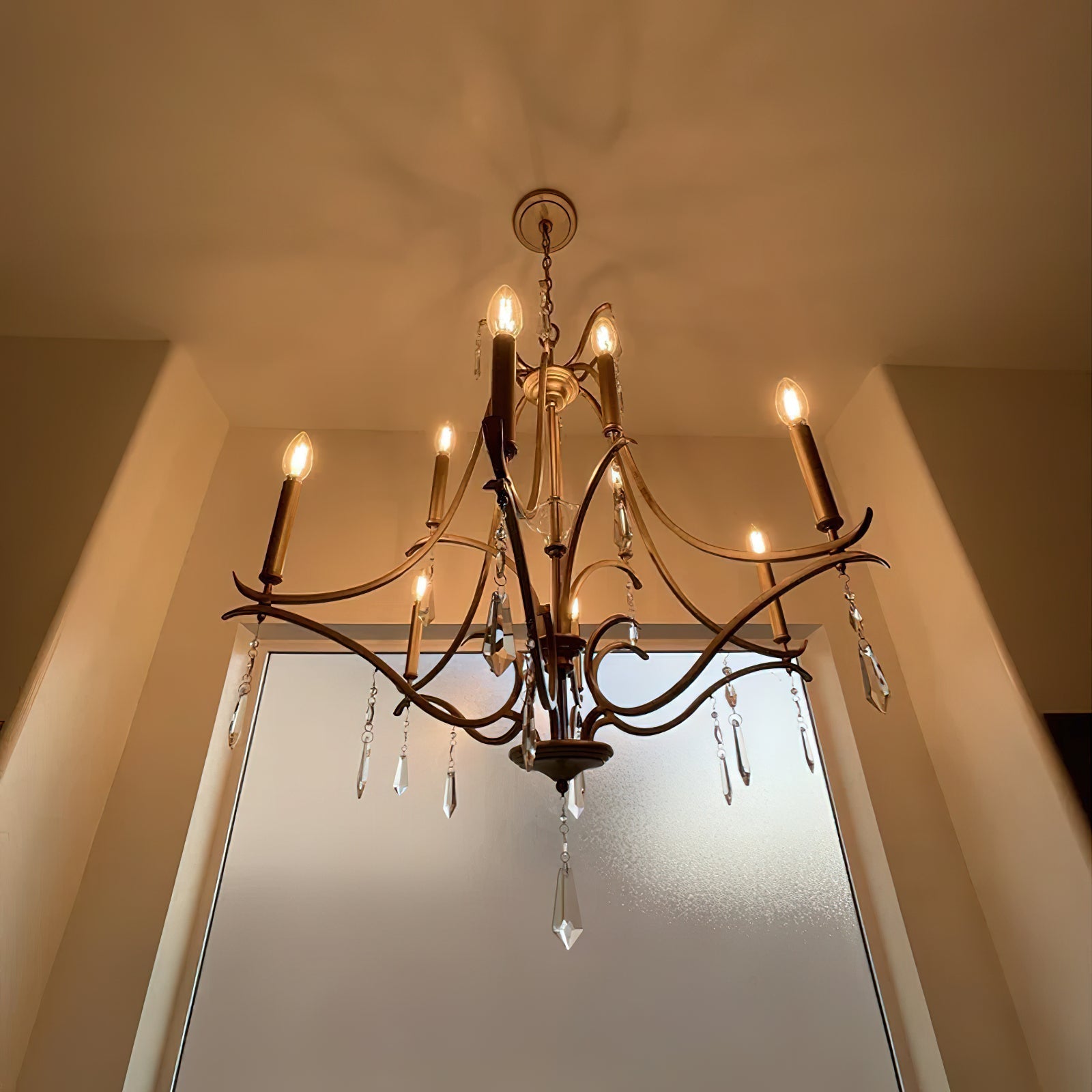 Lyra Postmodern Luxury Copper Crystal Chandelier - Letslighting