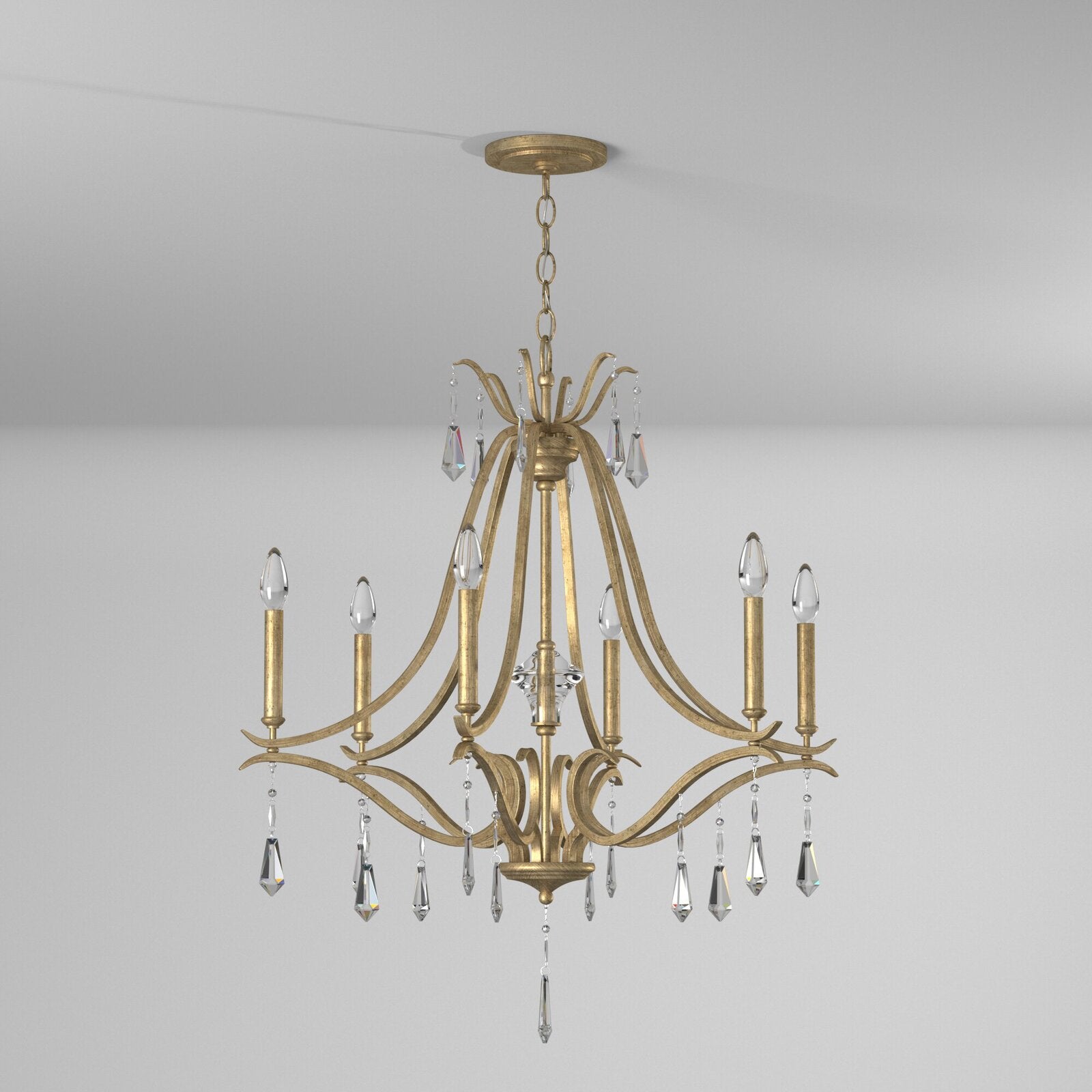 Lyra Postmodern Luxury Copper Crystal Chandelier - Letslighting