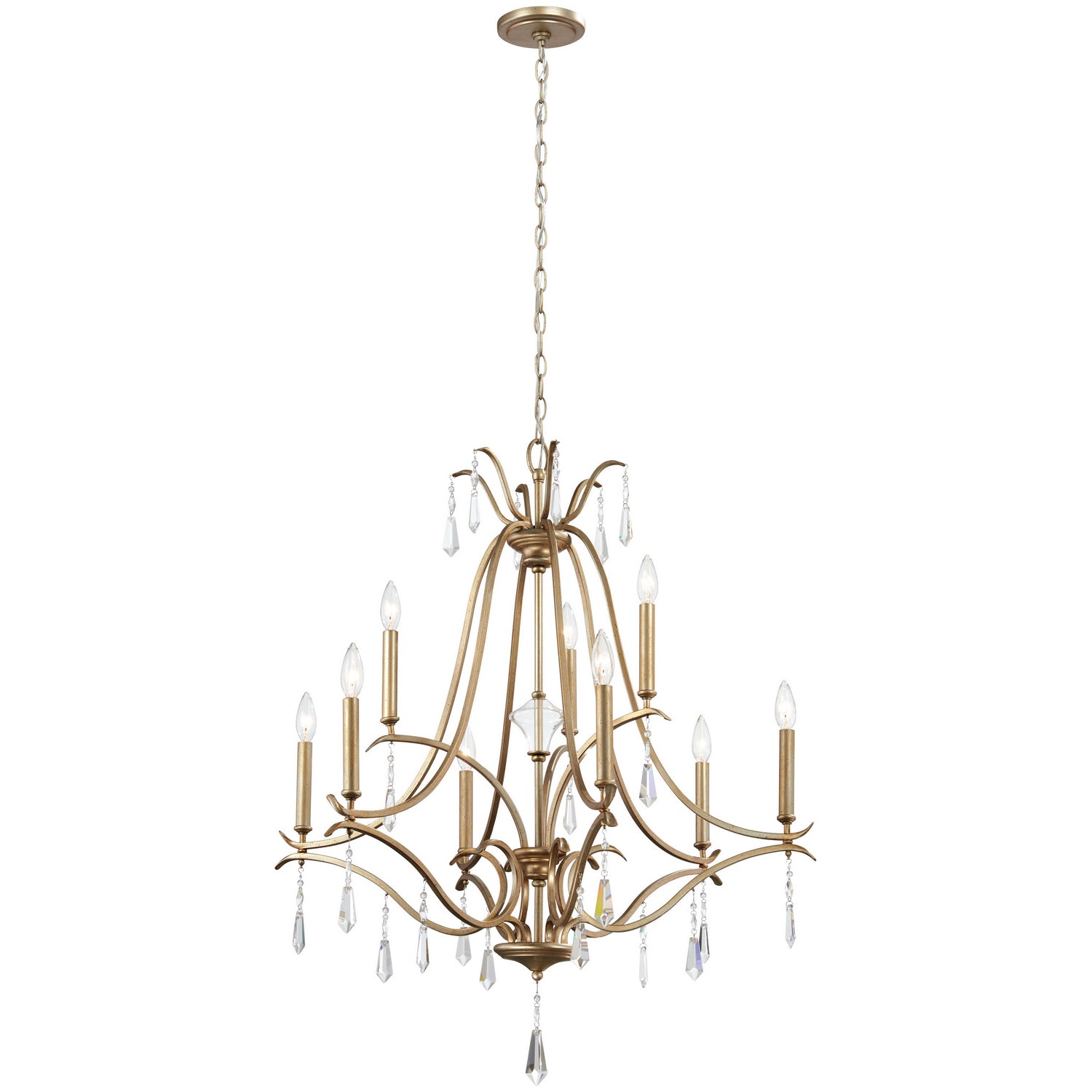 Lyra Postmodern Luxury Copper Crystal Chandelier - Letslighting