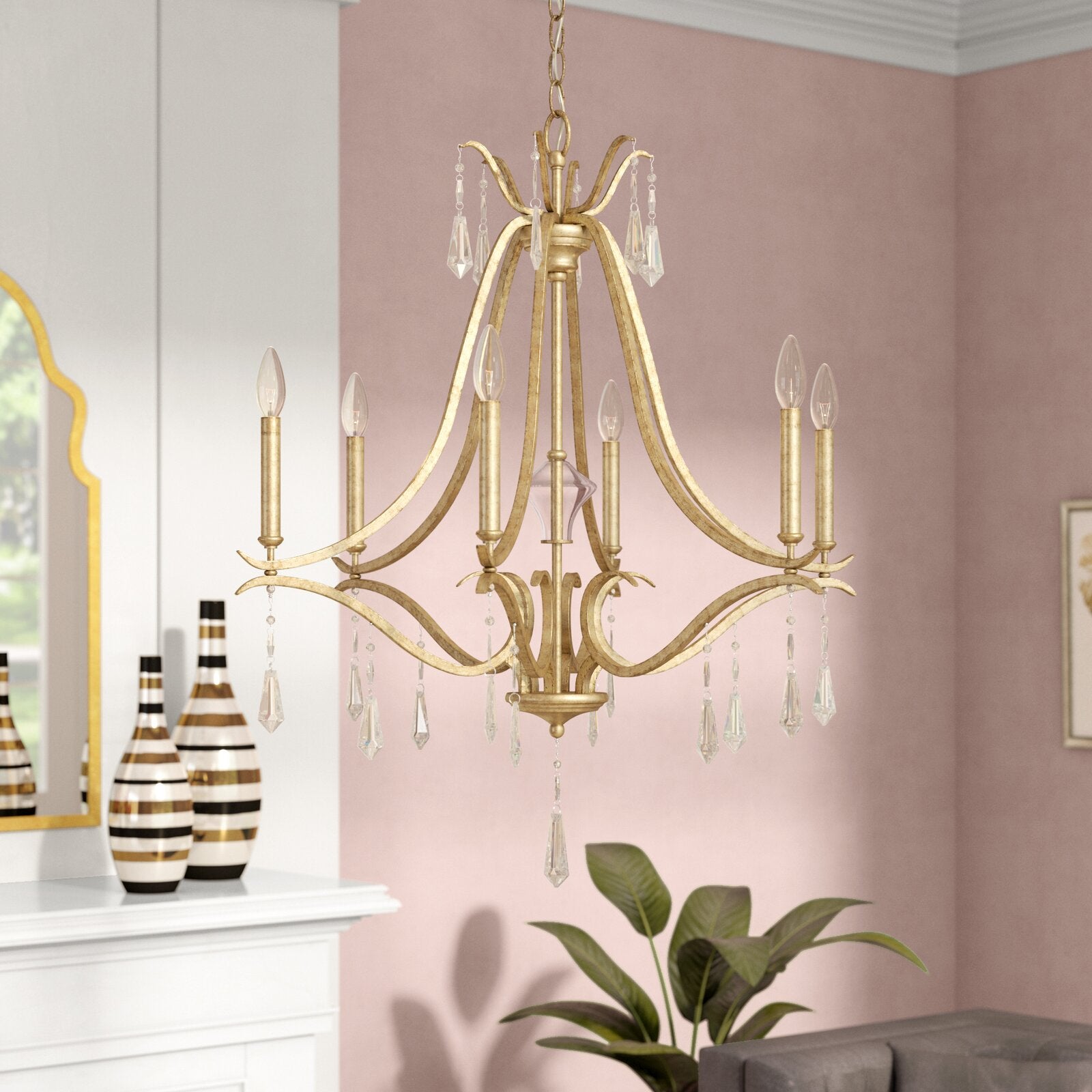 Lyra Postmodern Luxury Copper Crystal Chandelier - Letslighting