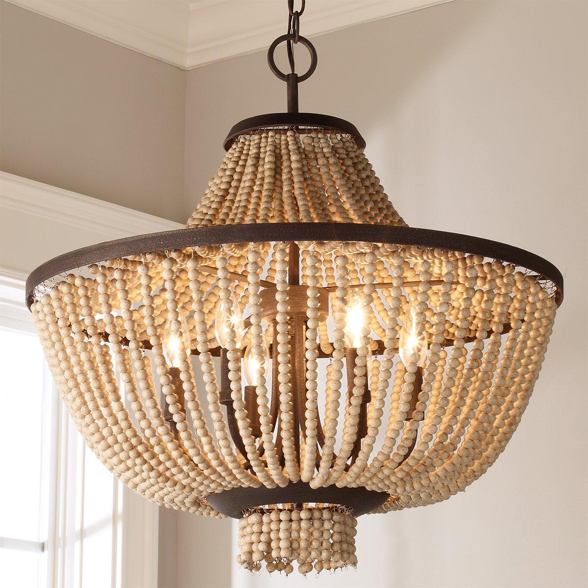 Vela Premium Elegance Wooden Chandelier - Letslighting