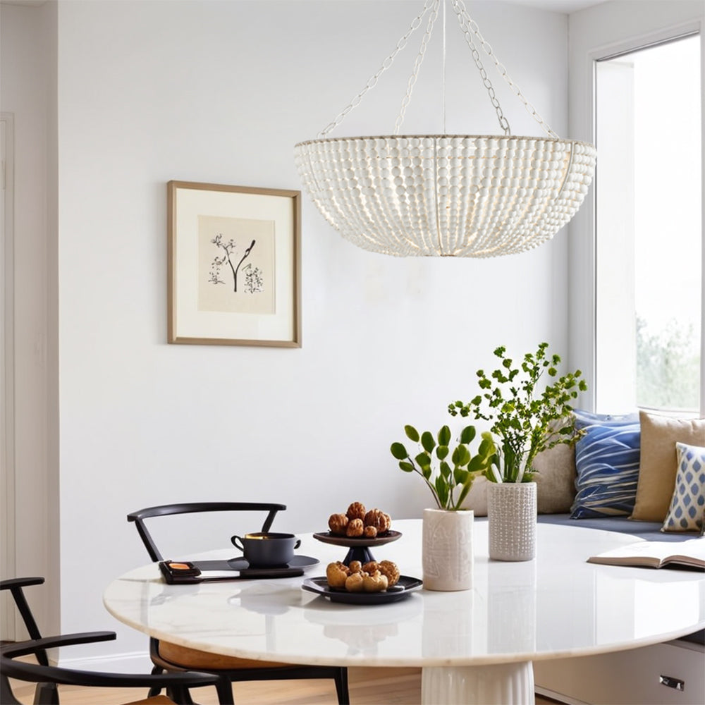 Colora Postmodern Luxury Beaded Wood Chandelier - Letslighting