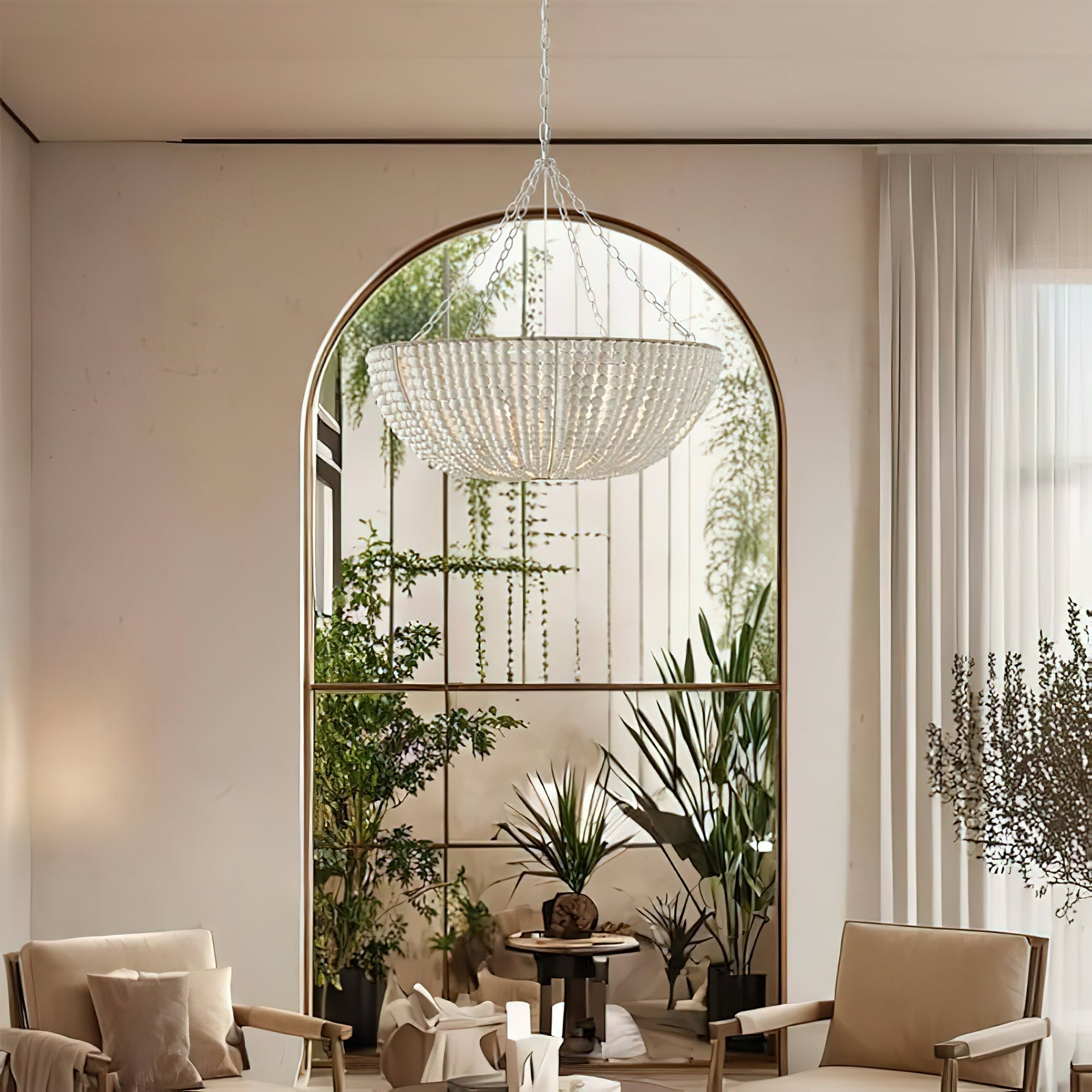 Colora Postmodern Luxury Beaded Wood Chandelier - Letslighting