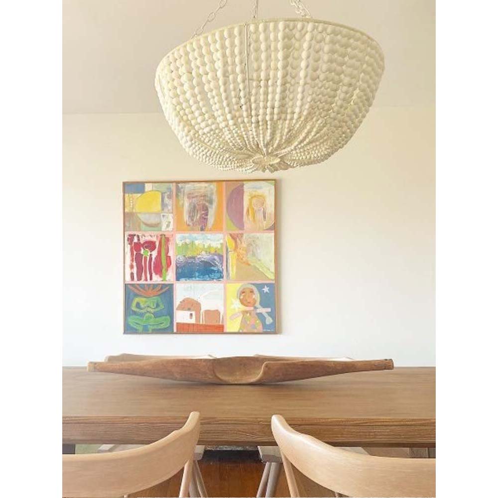 Colora Postmodern Luxury Beaded Wood Chandelier - Letslighting