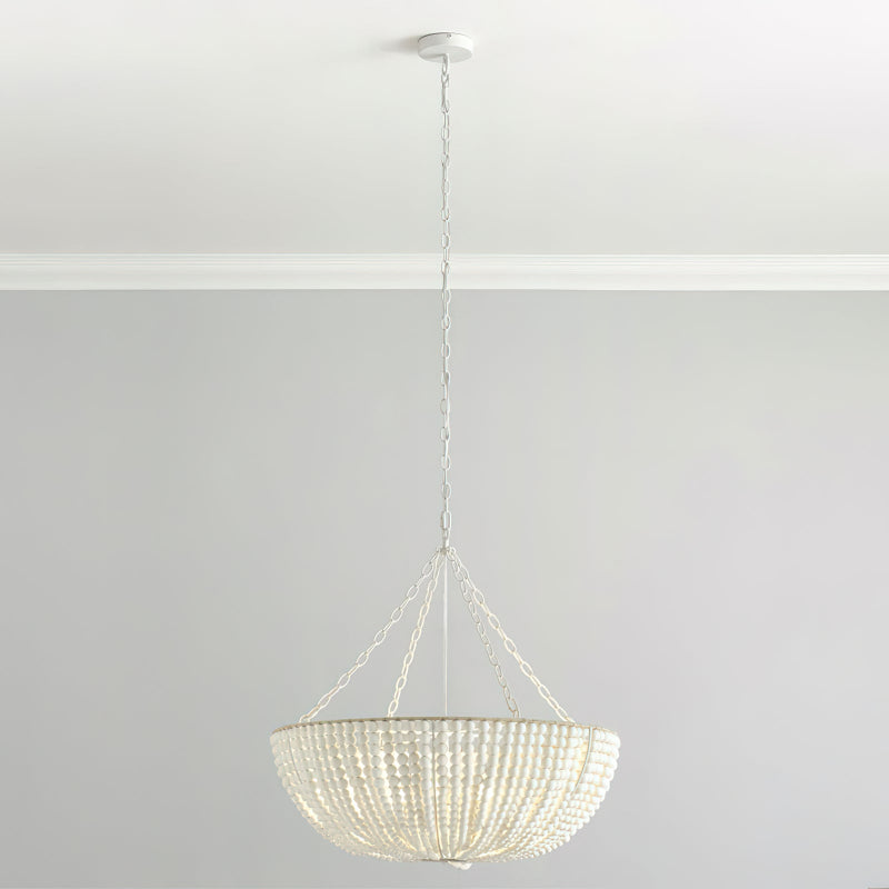 Colora Postmodern Luxury Beaded Wood Chandelier - Letslighting