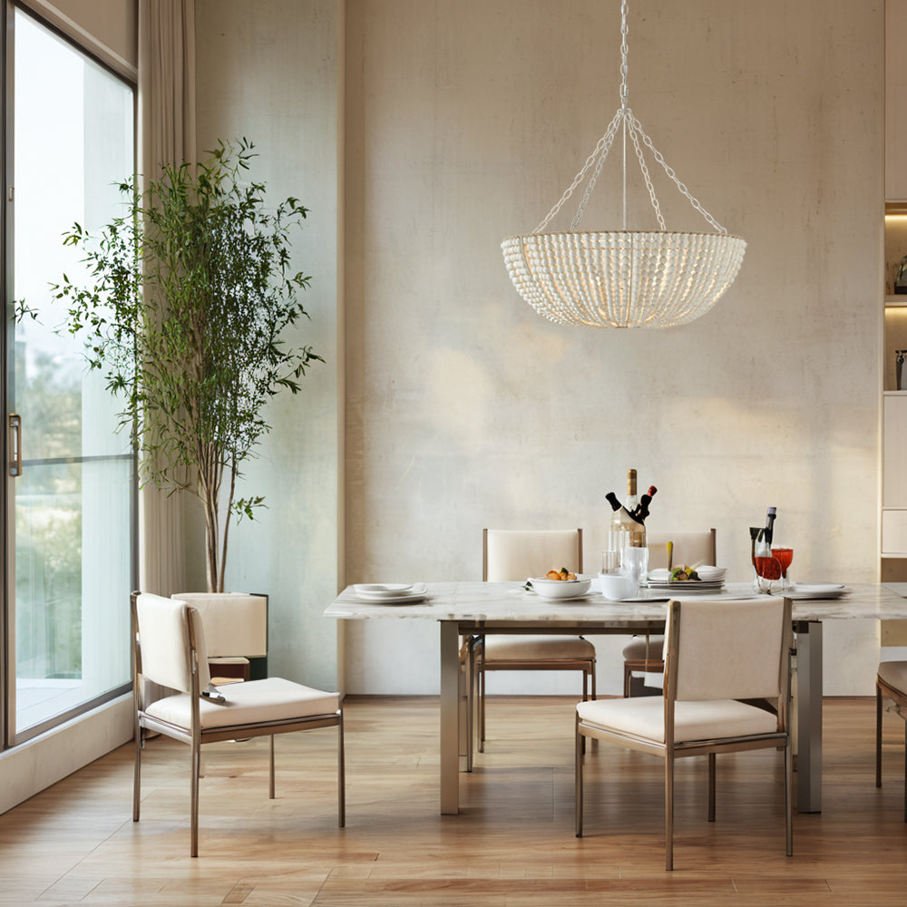 Colora Postmodern Luxury Beaded Wood Chandelier - Letslighting