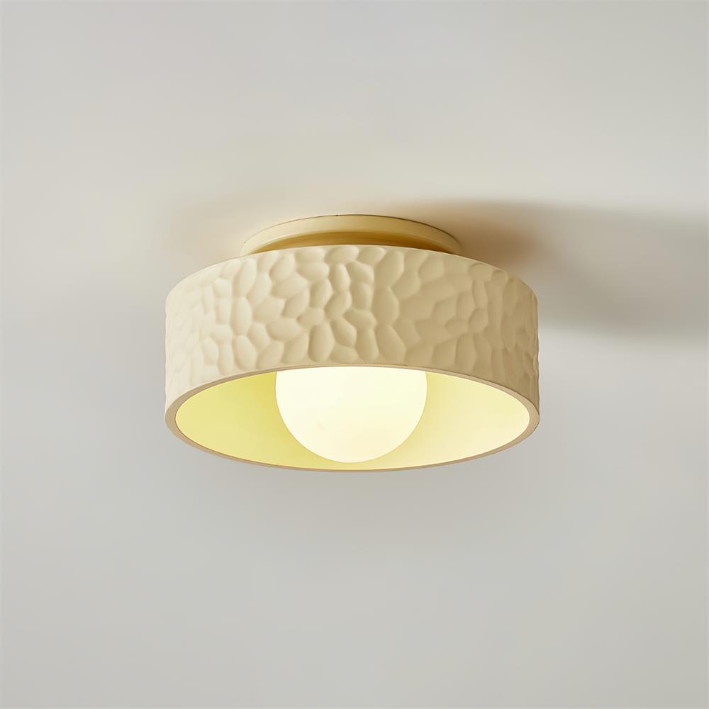 Brito Ceiling Lamp Textured Round Shade Wabi Sabi - Letslighting