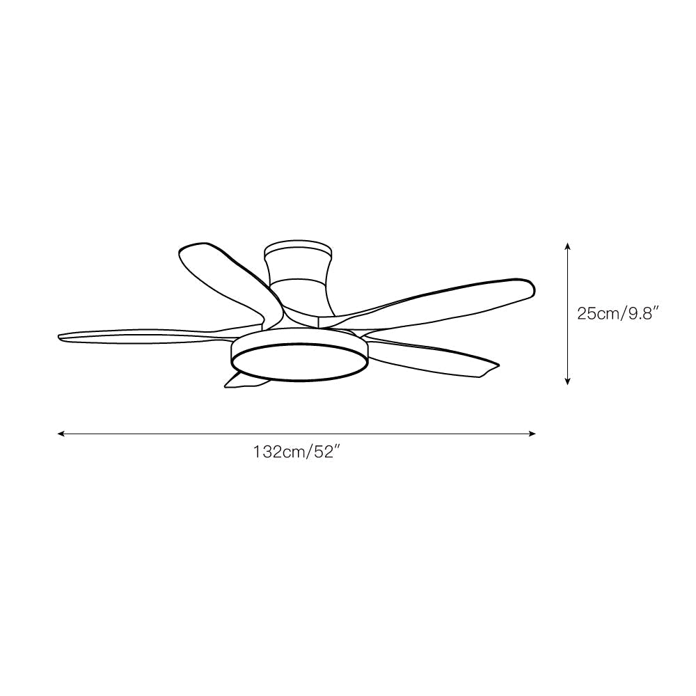 Fusion Premium Natural Acrylic Ceiling Fan Light - Letslighting