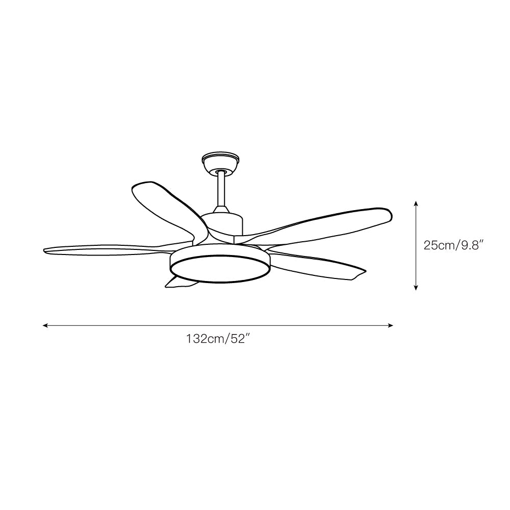 Fusion Premium Natural Acrylic Ceiling Fan Light - Letslighting