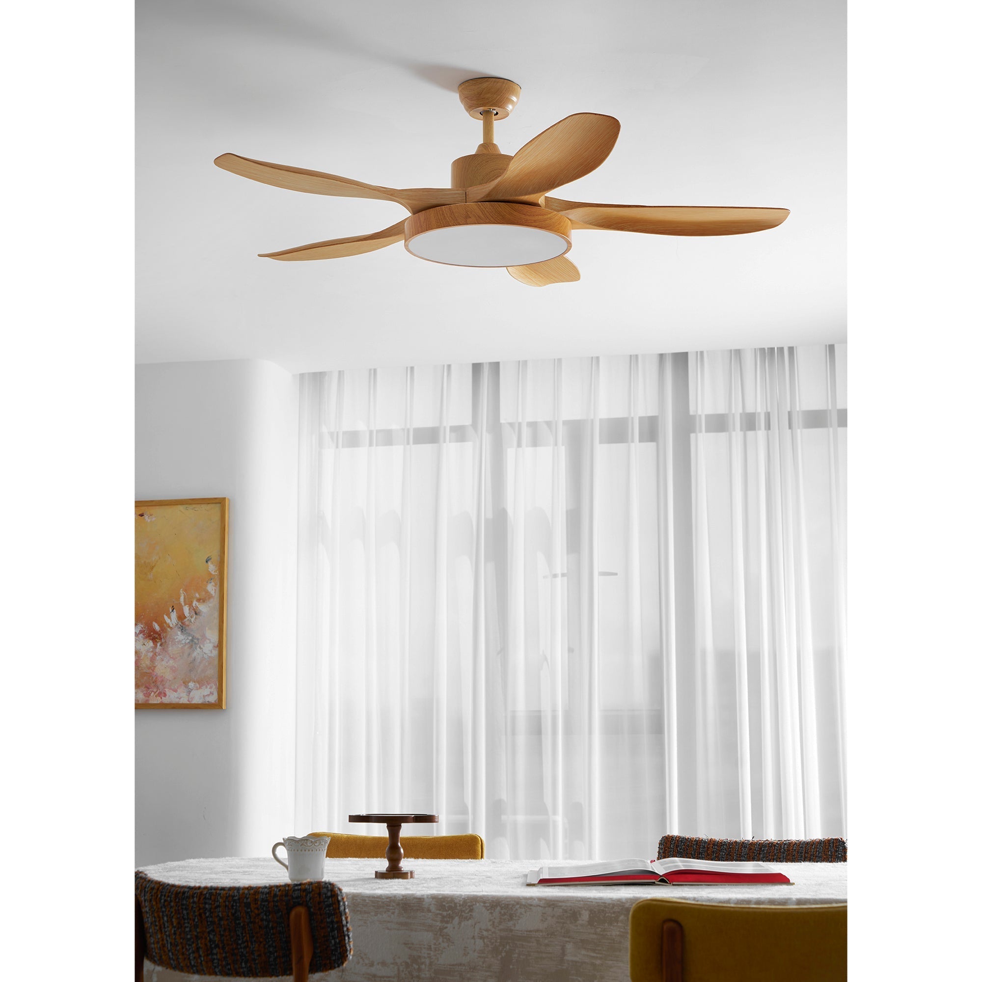 Fusion Premium Natural Acrylic Ceiling Fan Light - Letslighting