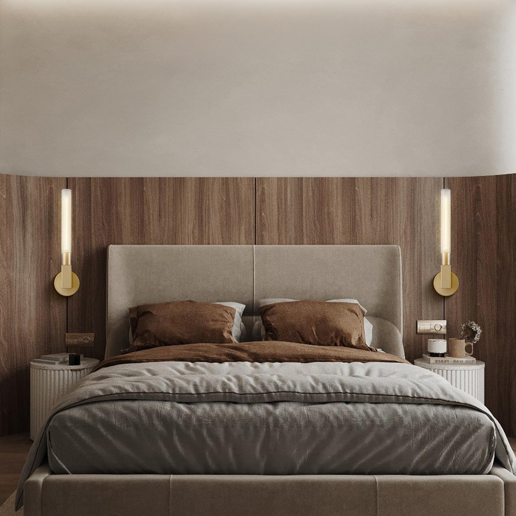 Arisha  Nordic Metal Glass Indoor Wall Lamp Restaurant Bedroom