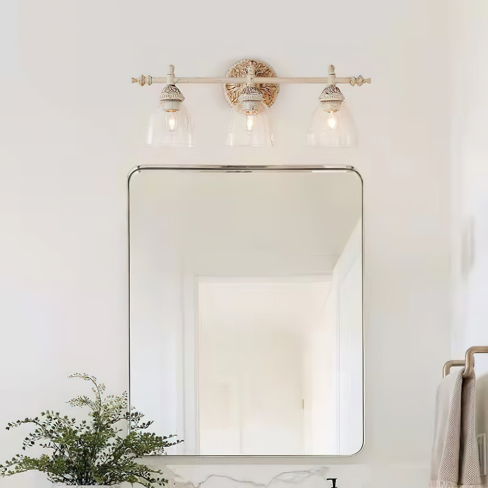 Orion Vintage Industrial Vanity Glass Wall Lamp - Letslighting