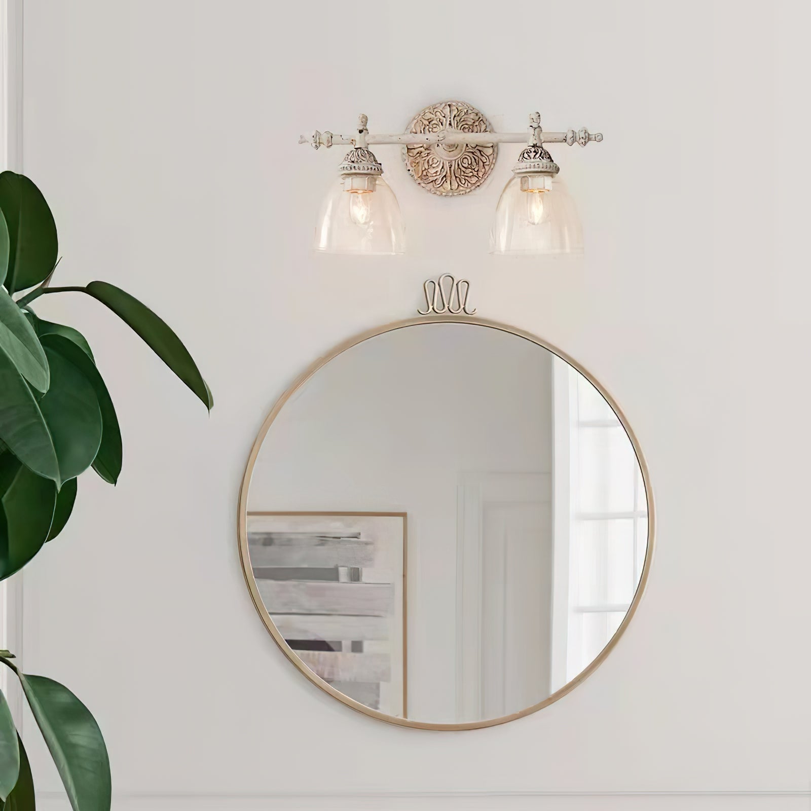 Orion Vintage Industrial Vanity Glass Wall Lamp - Letslighting