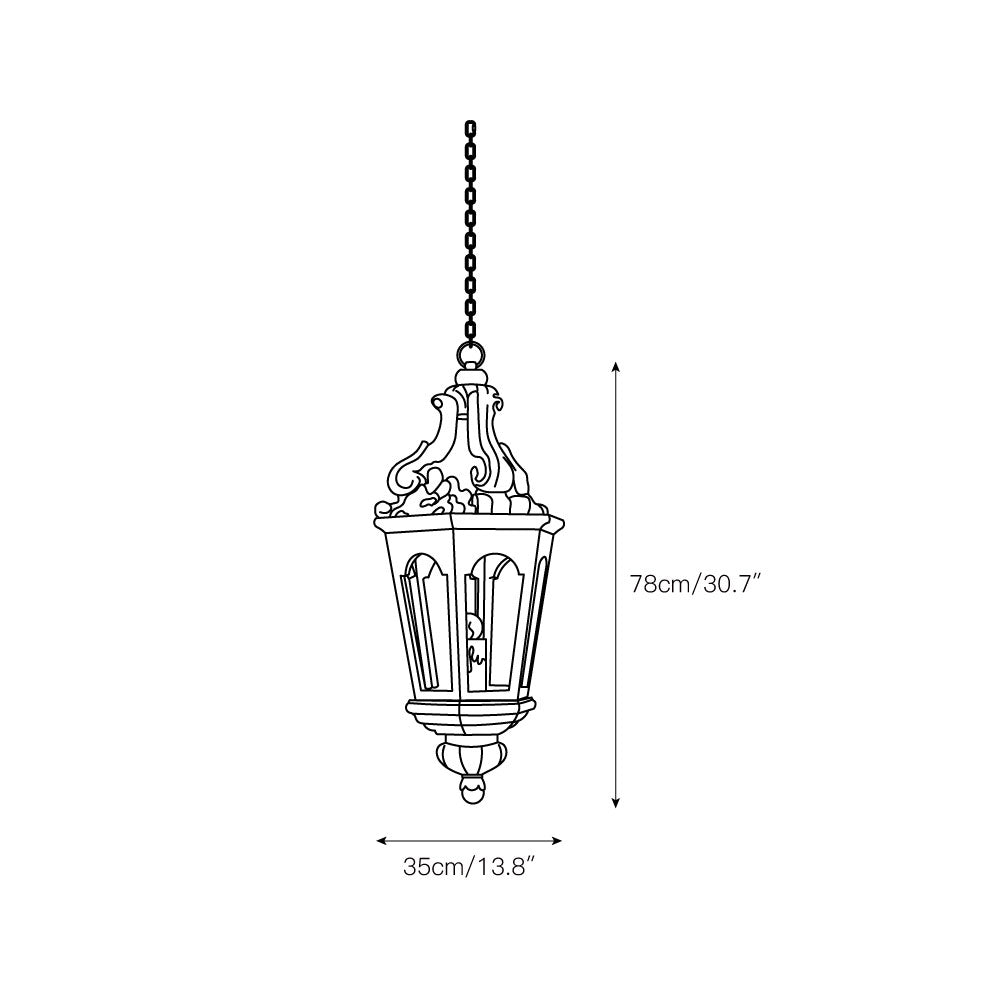 Seren Postmodern Luxury Elegance Wood Resin Lantern Pendant Lamp - Letslighting