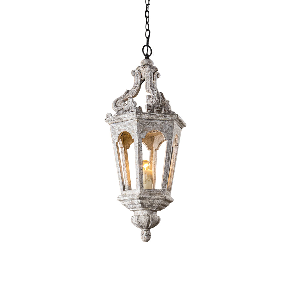 Seren Postmodern Luxury Elegance Wood Resin Lantern Pendant Lamp - Letslighting