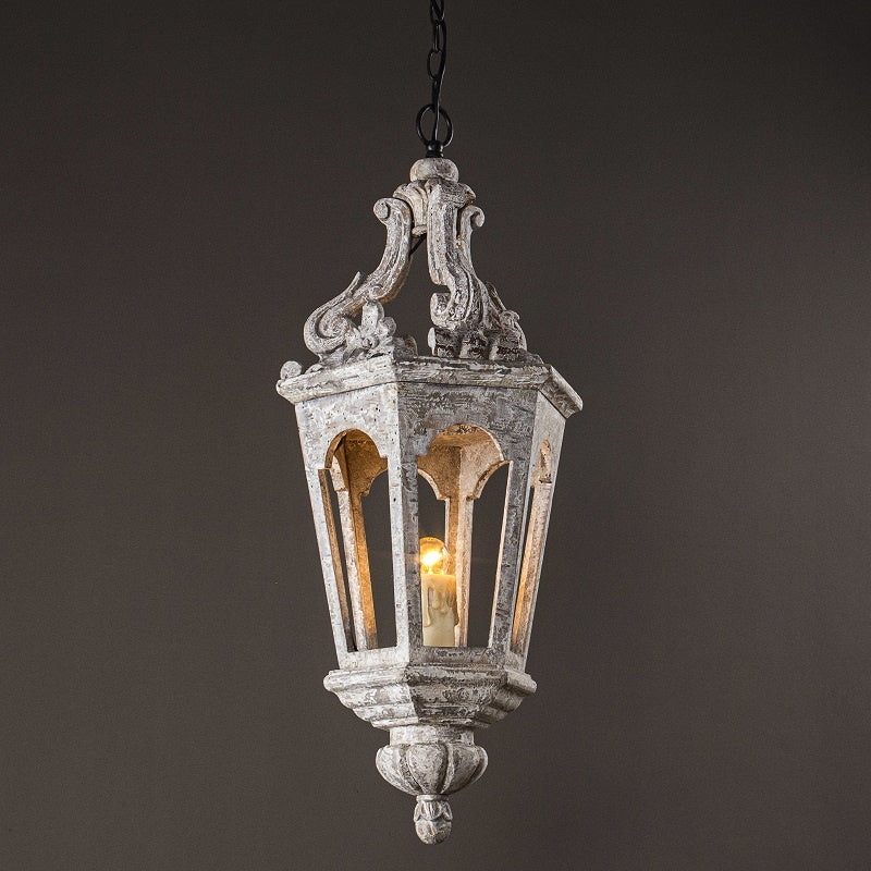 Seren Postmodern Luxury Elegance Wood Resin Lantern Pendant Lamp - Letslighting