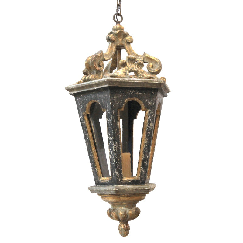 Seren Postmodern Luxury Elegance Wood Resin Lantern Pendant Lamp - Letslighting