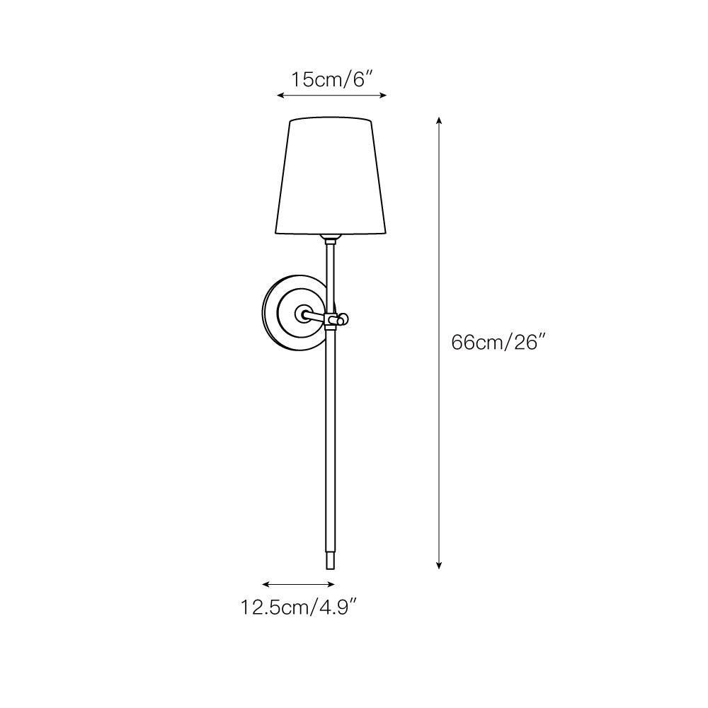 Platina Modern Minimalist Brass Fabric Wall Lamp - Letslighting