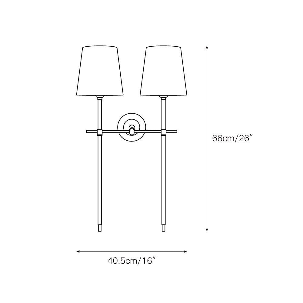 Platina Modern Minimalist Brass Fabric Wall Lamp - Letslighting
