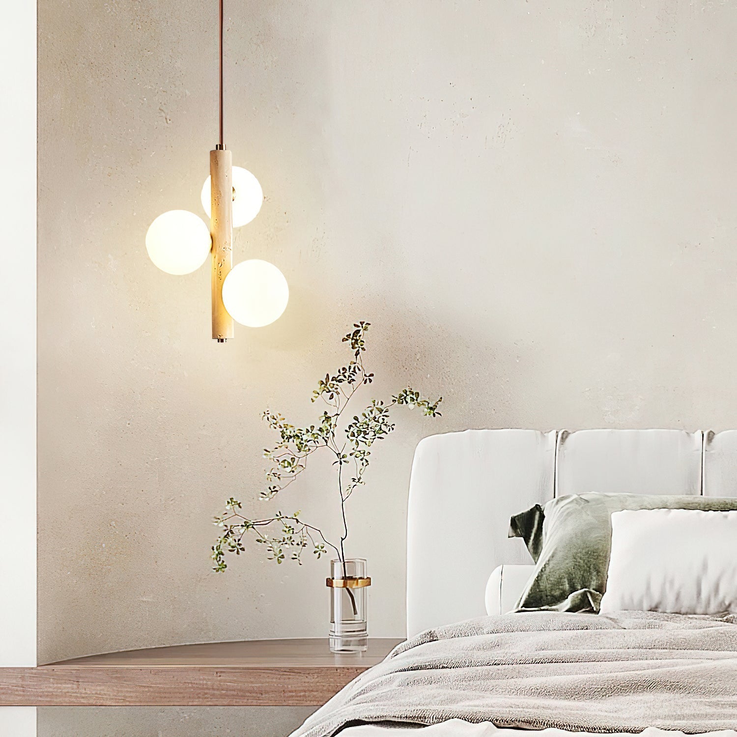 Aursorel Multi-Globe Travertine Pendant Light - Letslighting