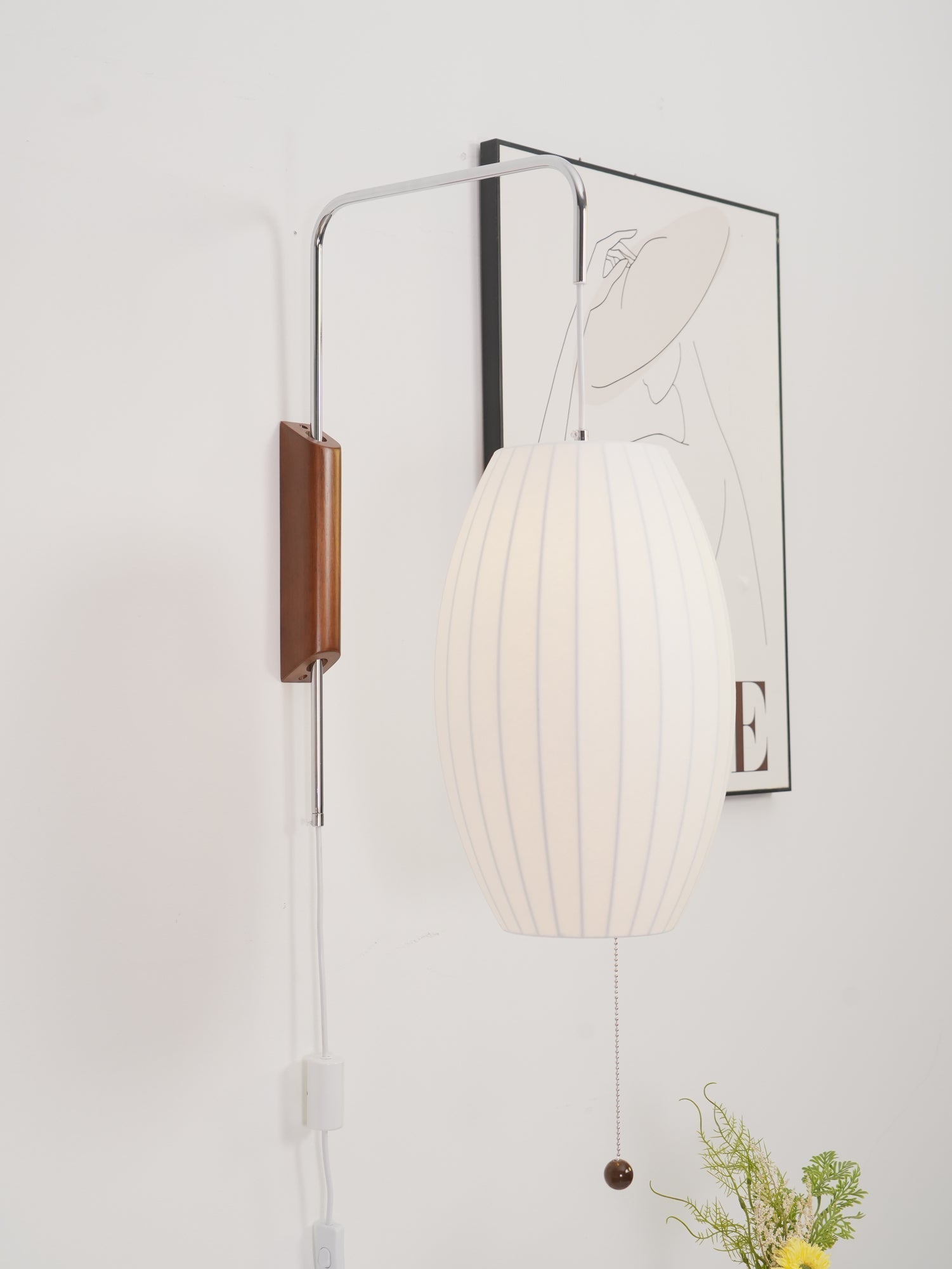 Lustra Wall Sconce Walnut Ball - Letslighting