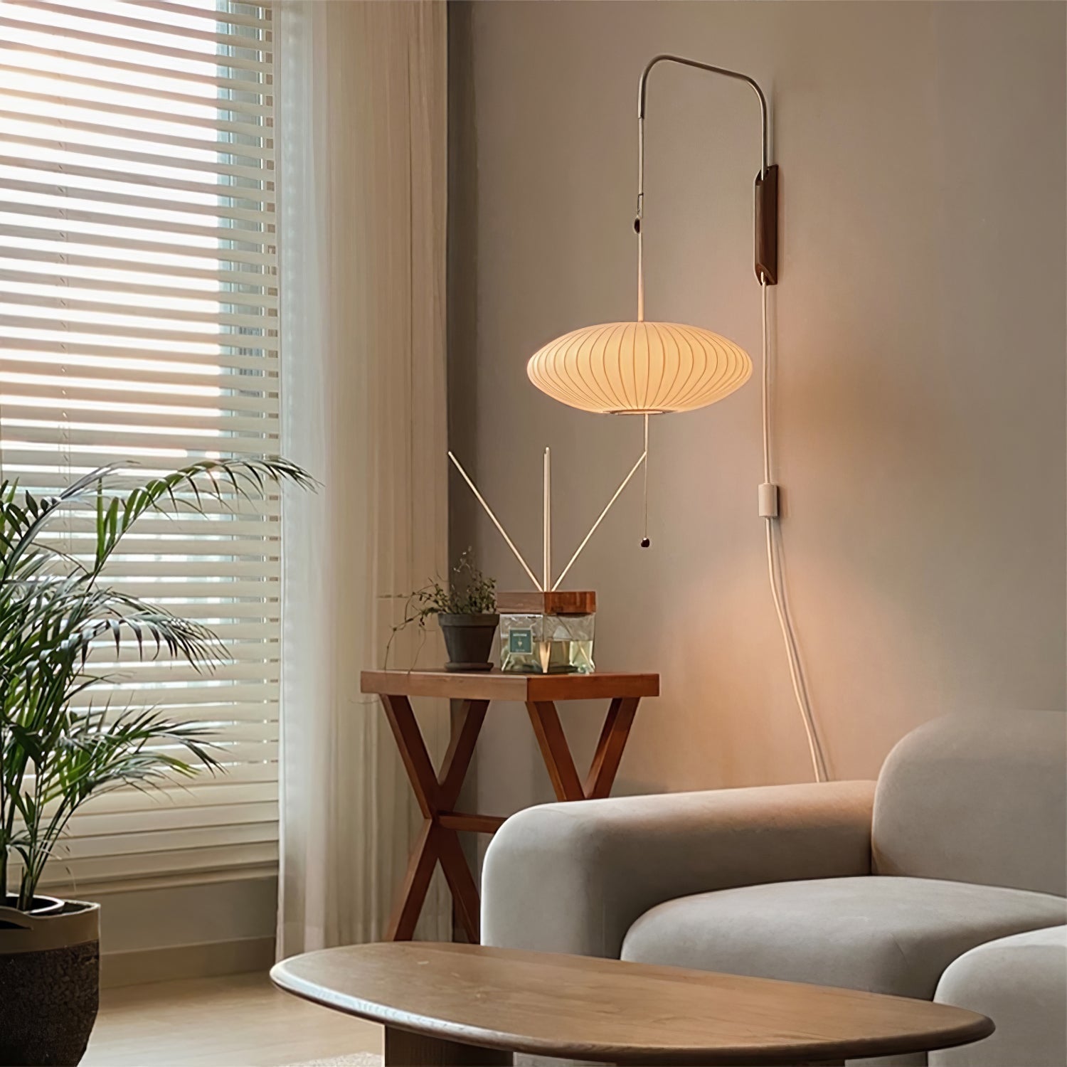 Lustra Wall Sconce Walnut Ball - Letslighting
