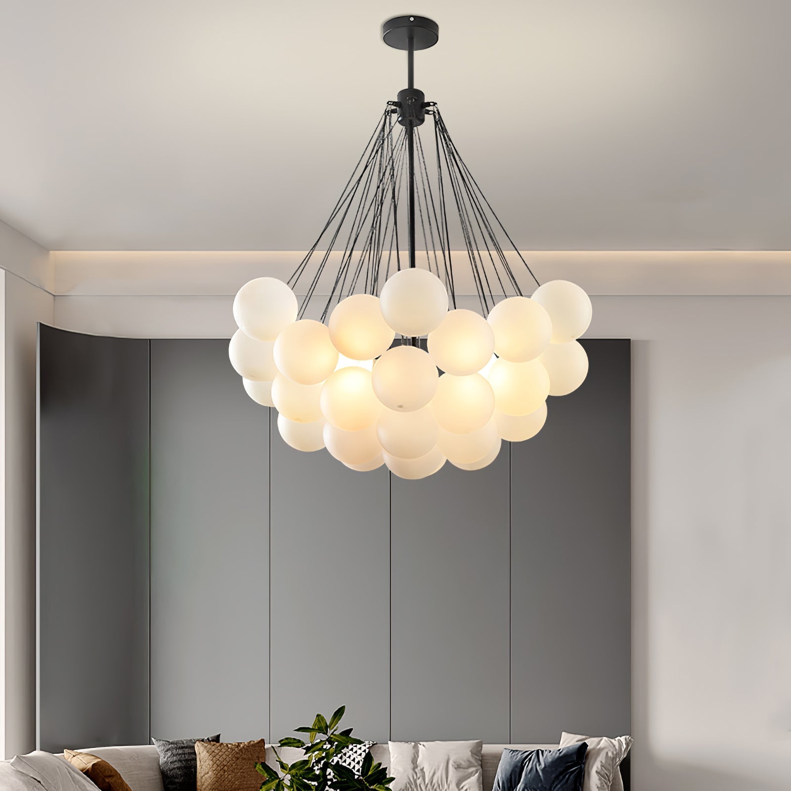 Valentina Glass Globe Pendant Light Bubble