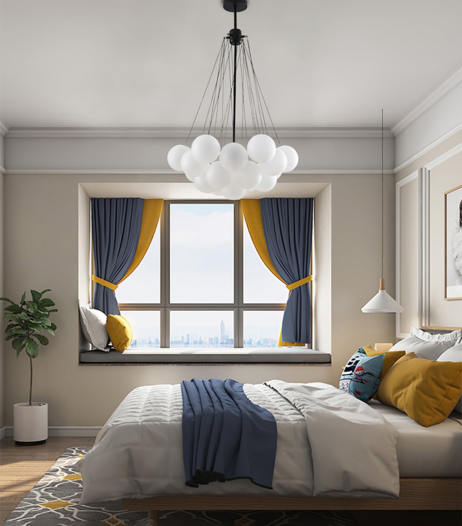 Lustra Chandelier Bubble Frosted Glass - Letslighting