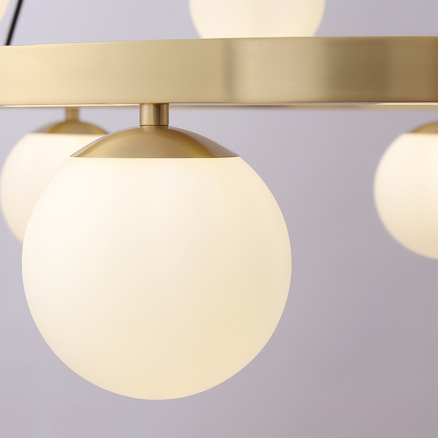 Lustra Chandelier Globe Brass Ring - Letslighting