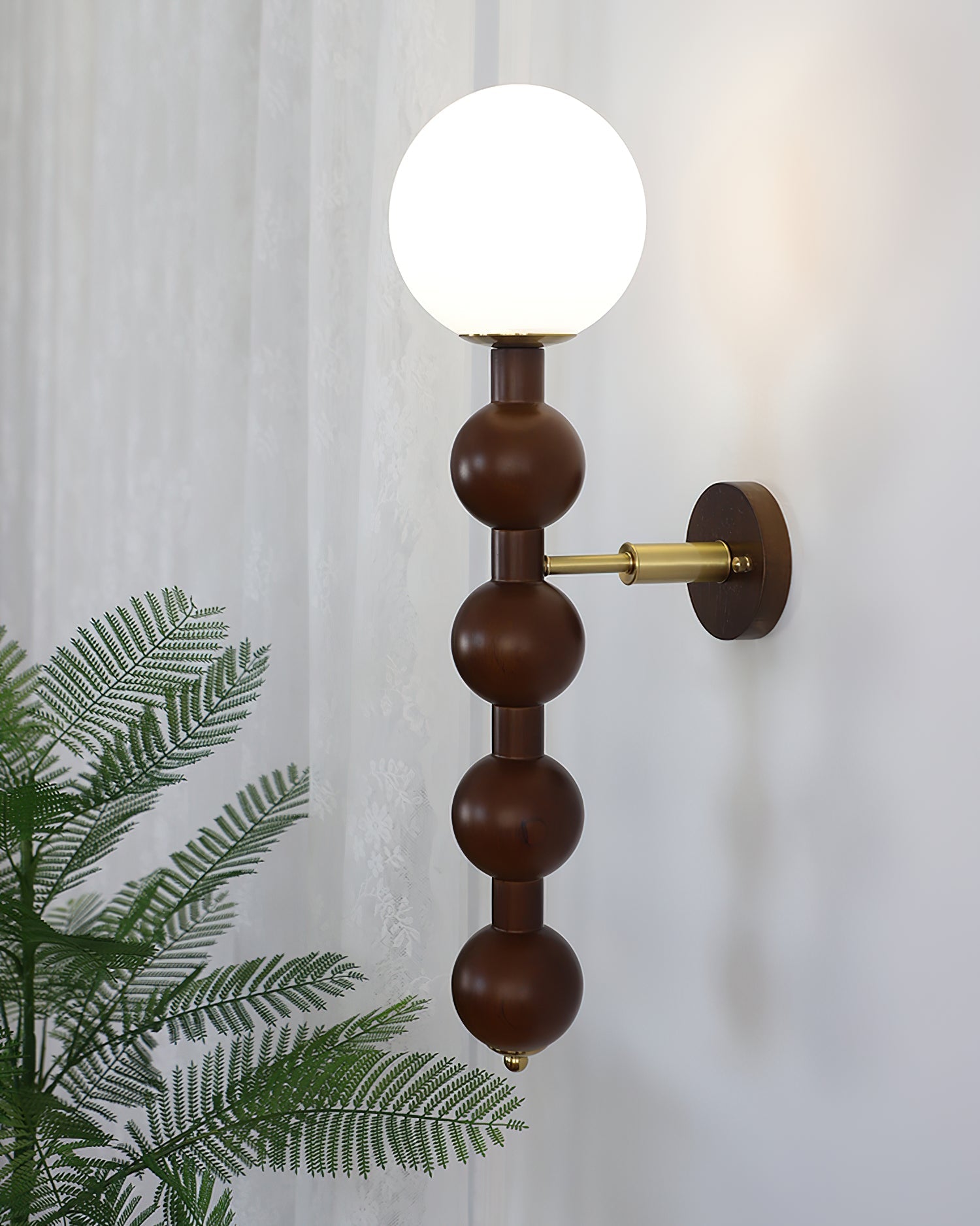 Olaeia Modern Minimalist Bubbly Wooden Glass Wall Lamp - Letslighting