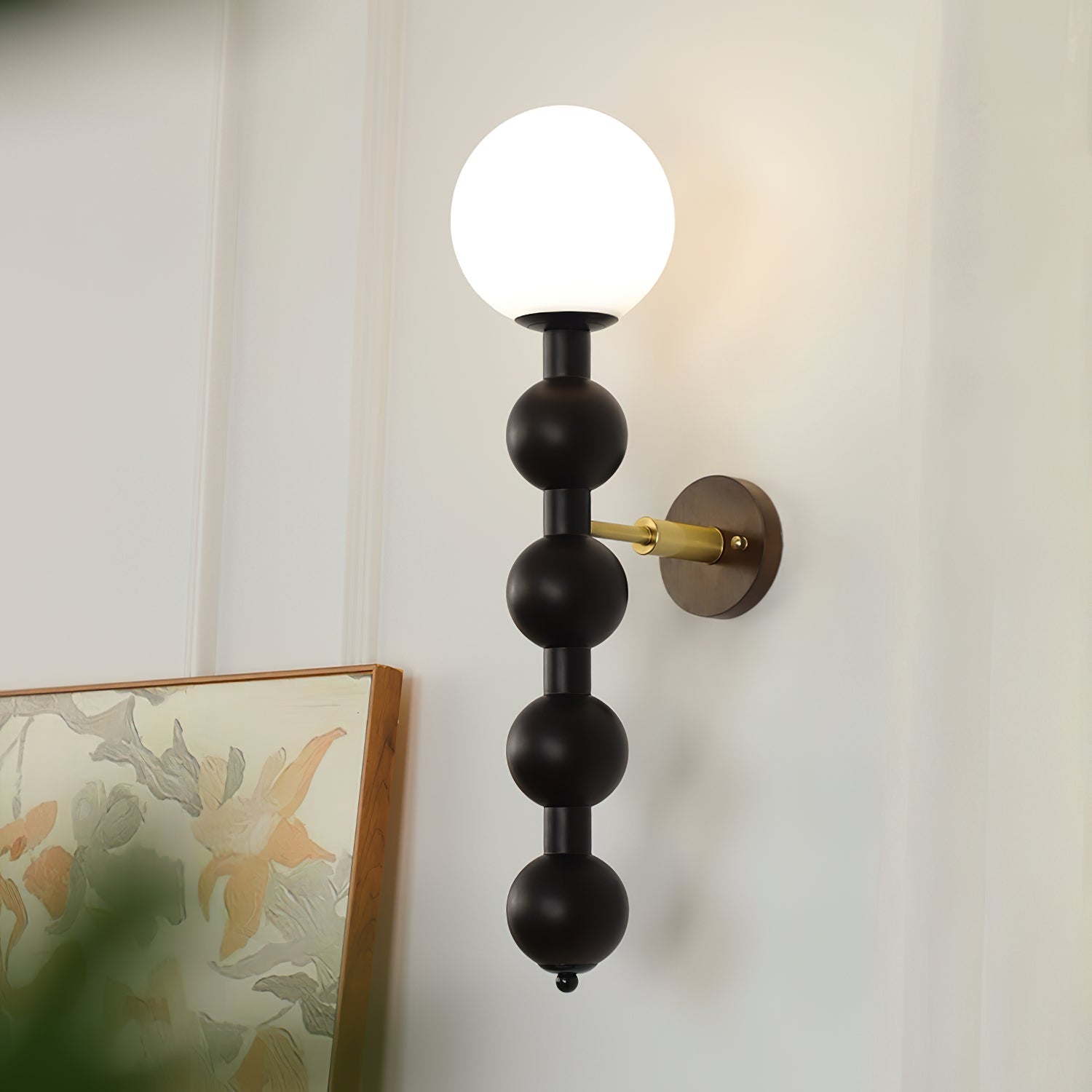 Olaeia Modern Minimalist Bubbly Wooden Glass Wall Lamp - Letslighting