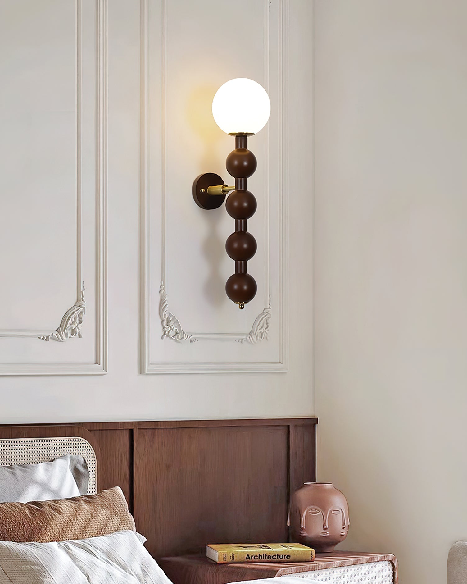 Olaeia Modern Minimalist Bubbly Wooden Glass Wall Lamp - Letslighting