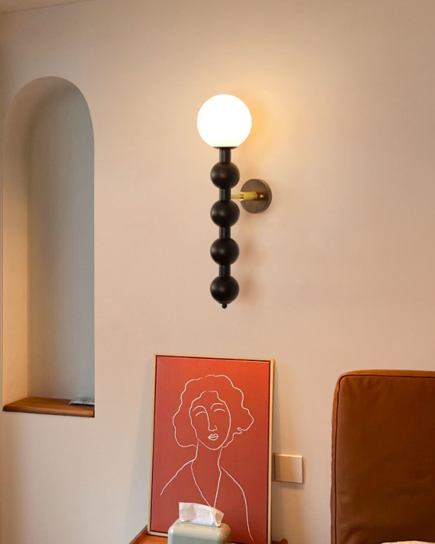 Olaeia Modern Minimalist Bubbly Wooden Glass Wall Lamp - Letslighting