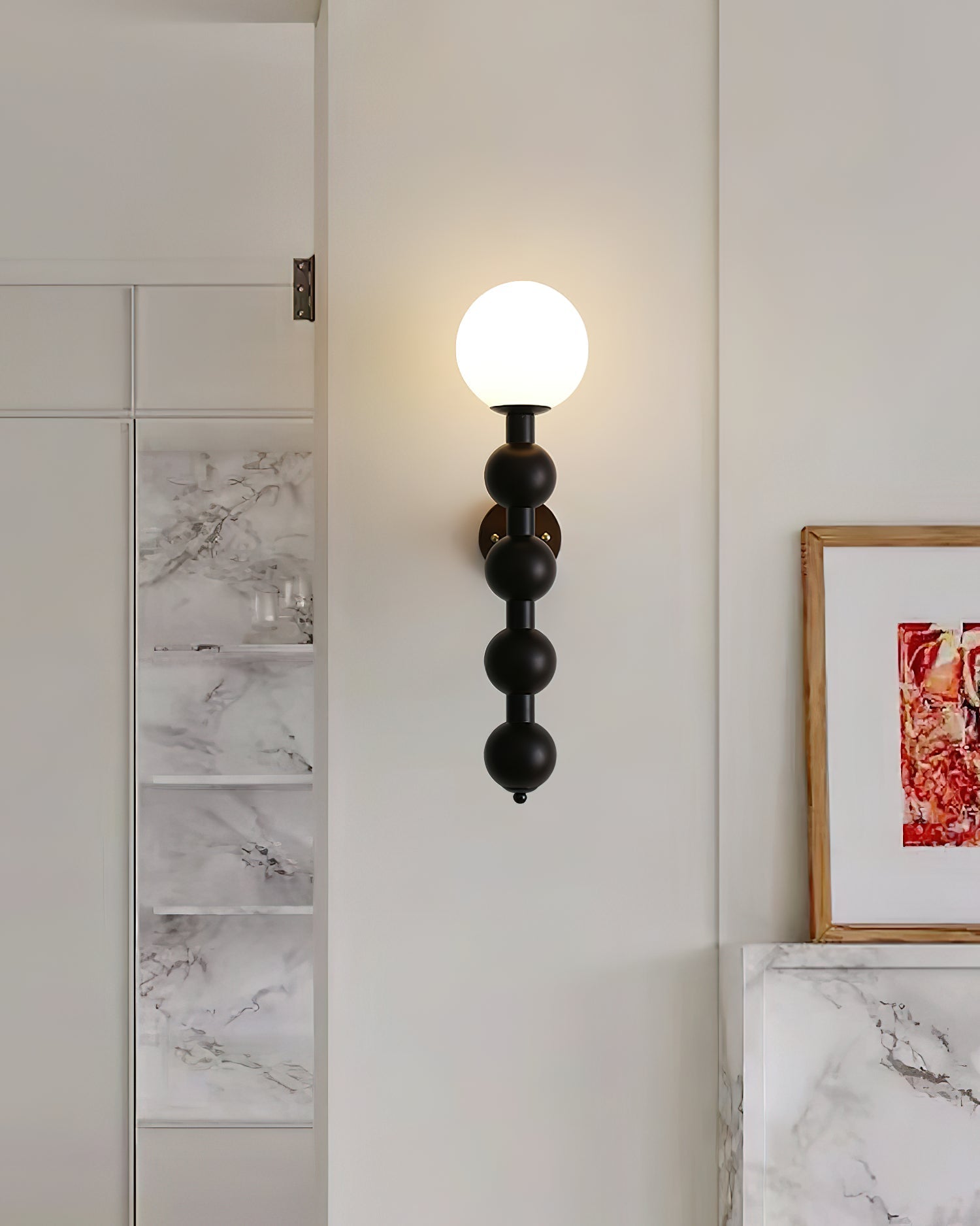 Olaeia Modern Minimalist Bubbly Wooden Glass Wall Lamp - Letslighting