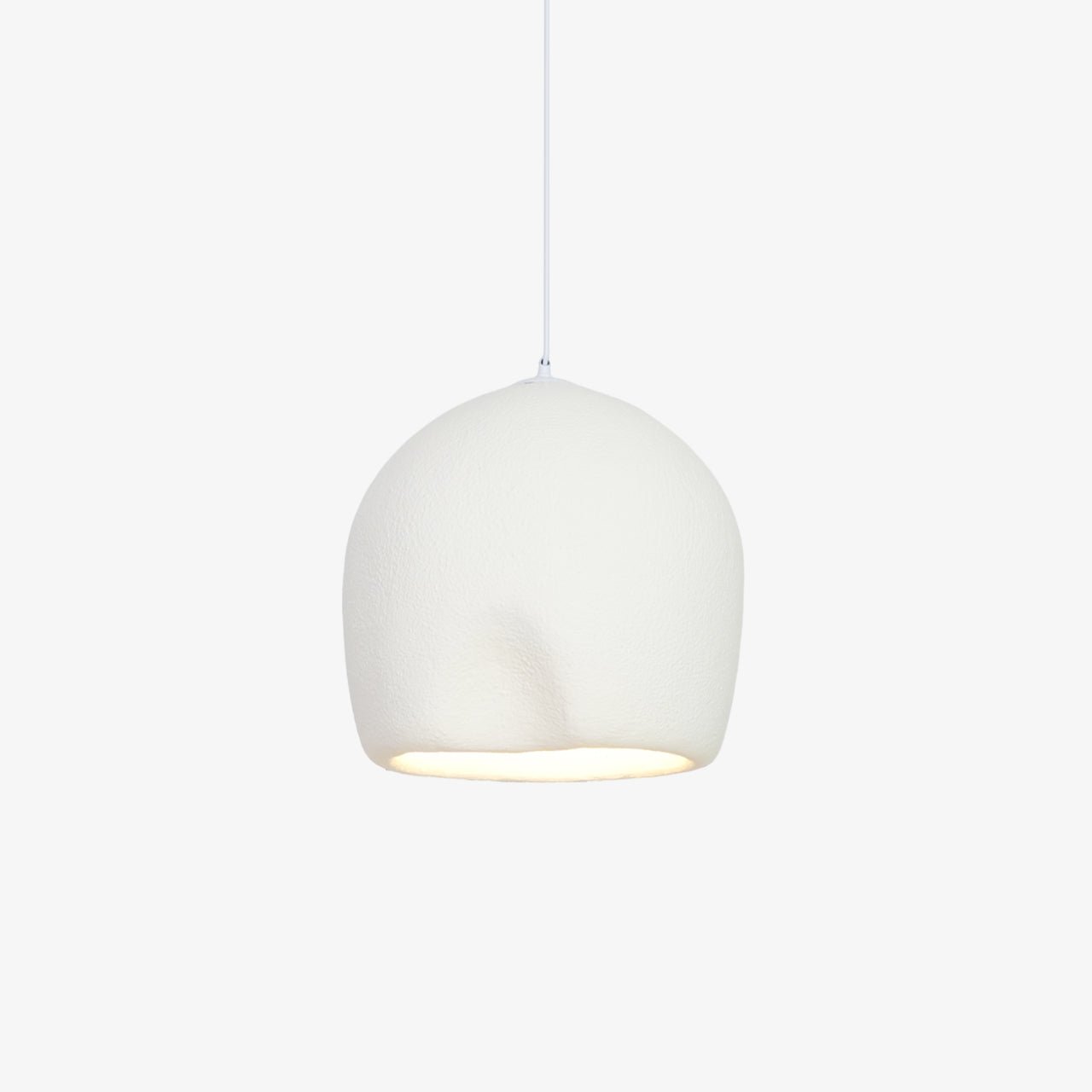 Solara Pendant Lamp Plaster Rounded Dome Wabi Sabi - Letslighting
