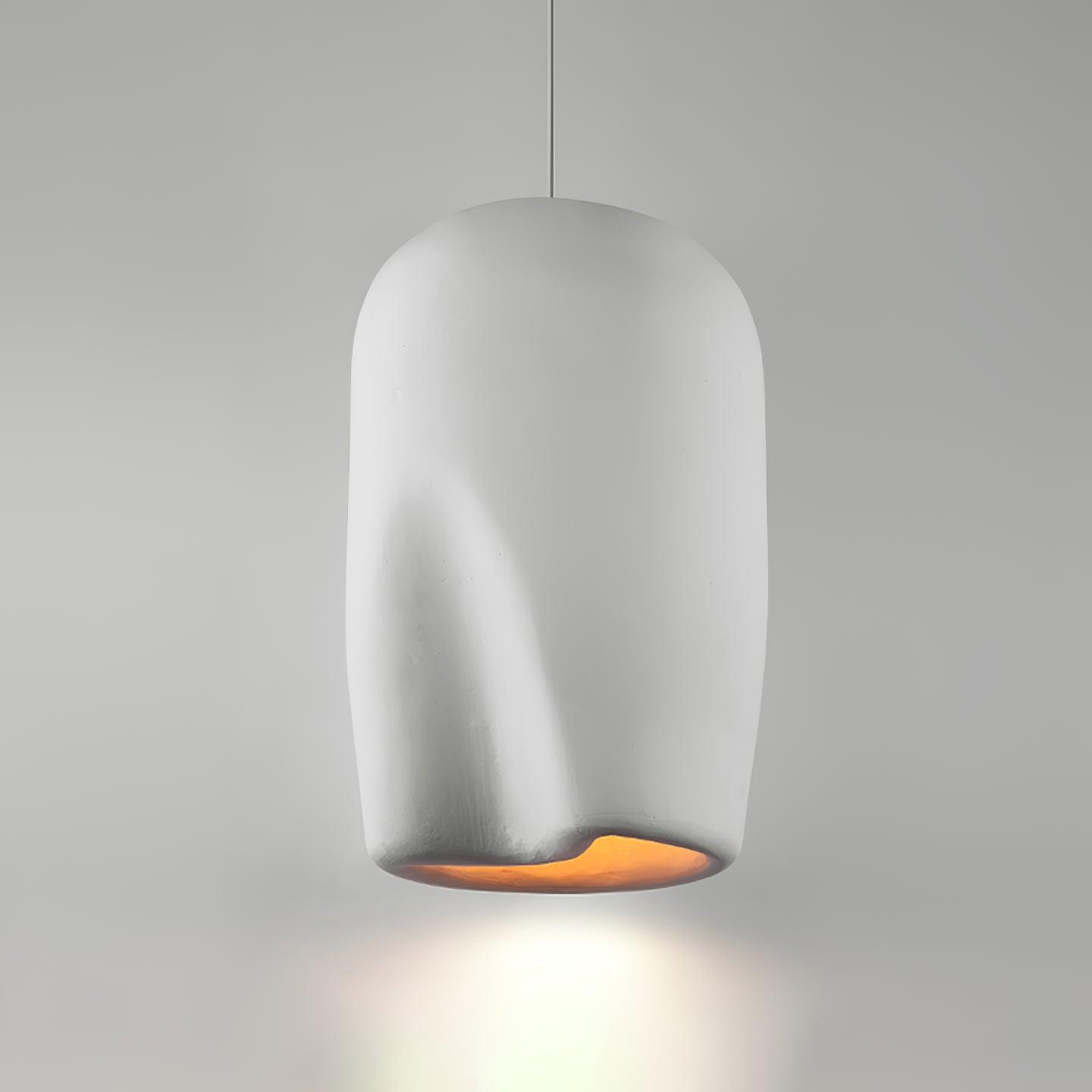 Solara Pendant Lamp Plaster Rounded Dome Wabi Sabi - Letslighting