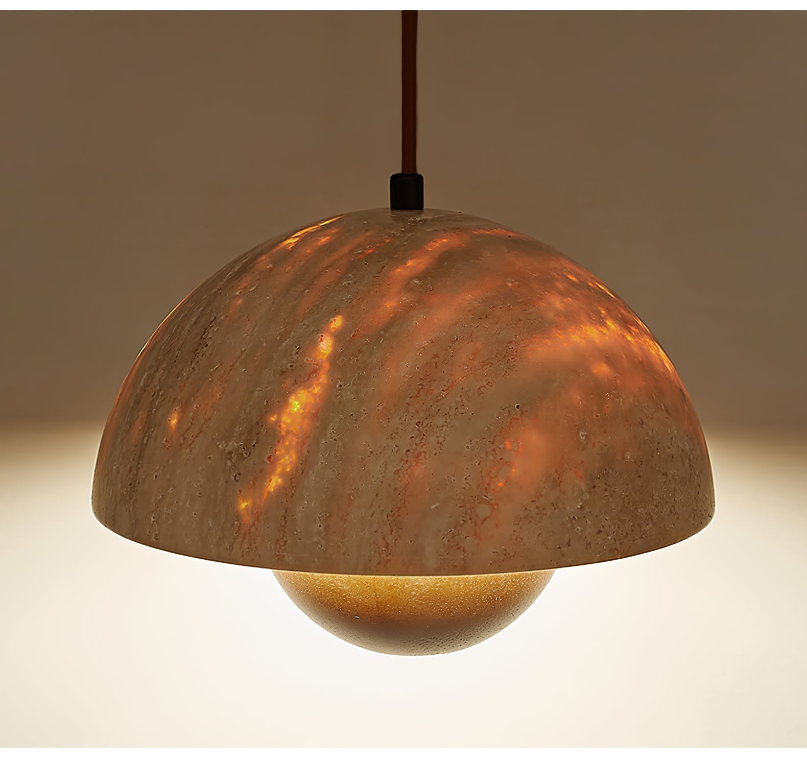Bud Modern Travertine Pendant Light