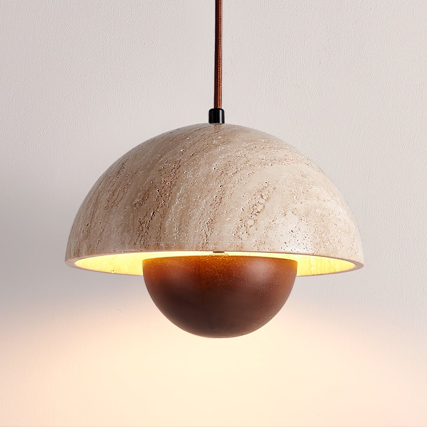 Bud Modern Travertine Pendant Light