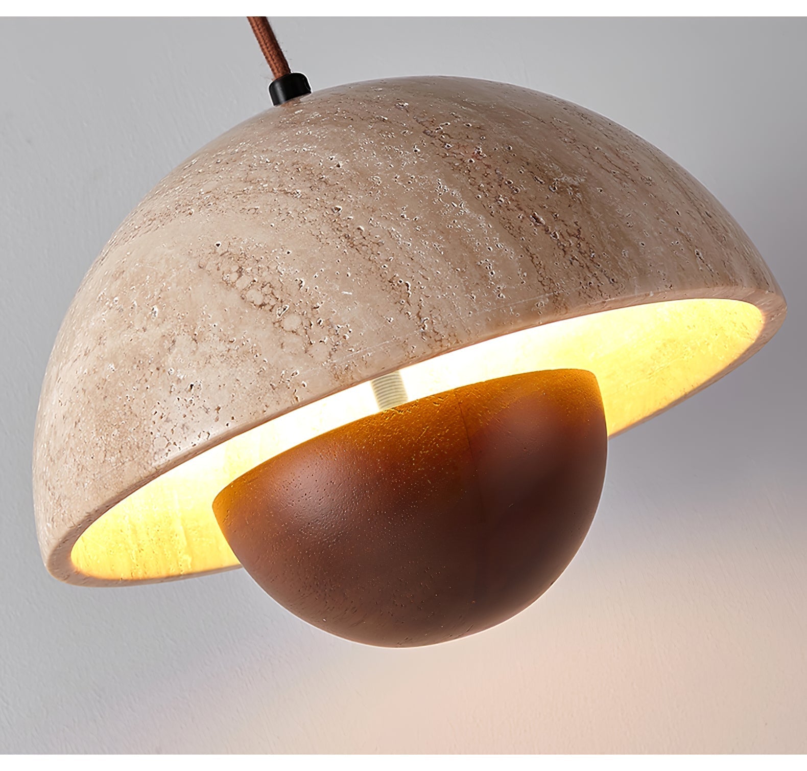 Bud Modern Travertine Pendant Light