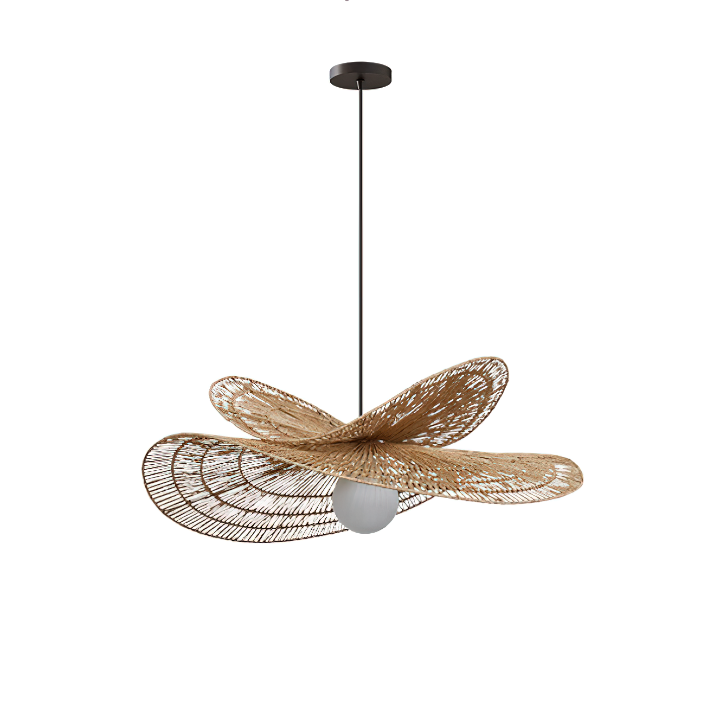 Bukolische Pendant Lamp Rattan Bloom - Letslighting