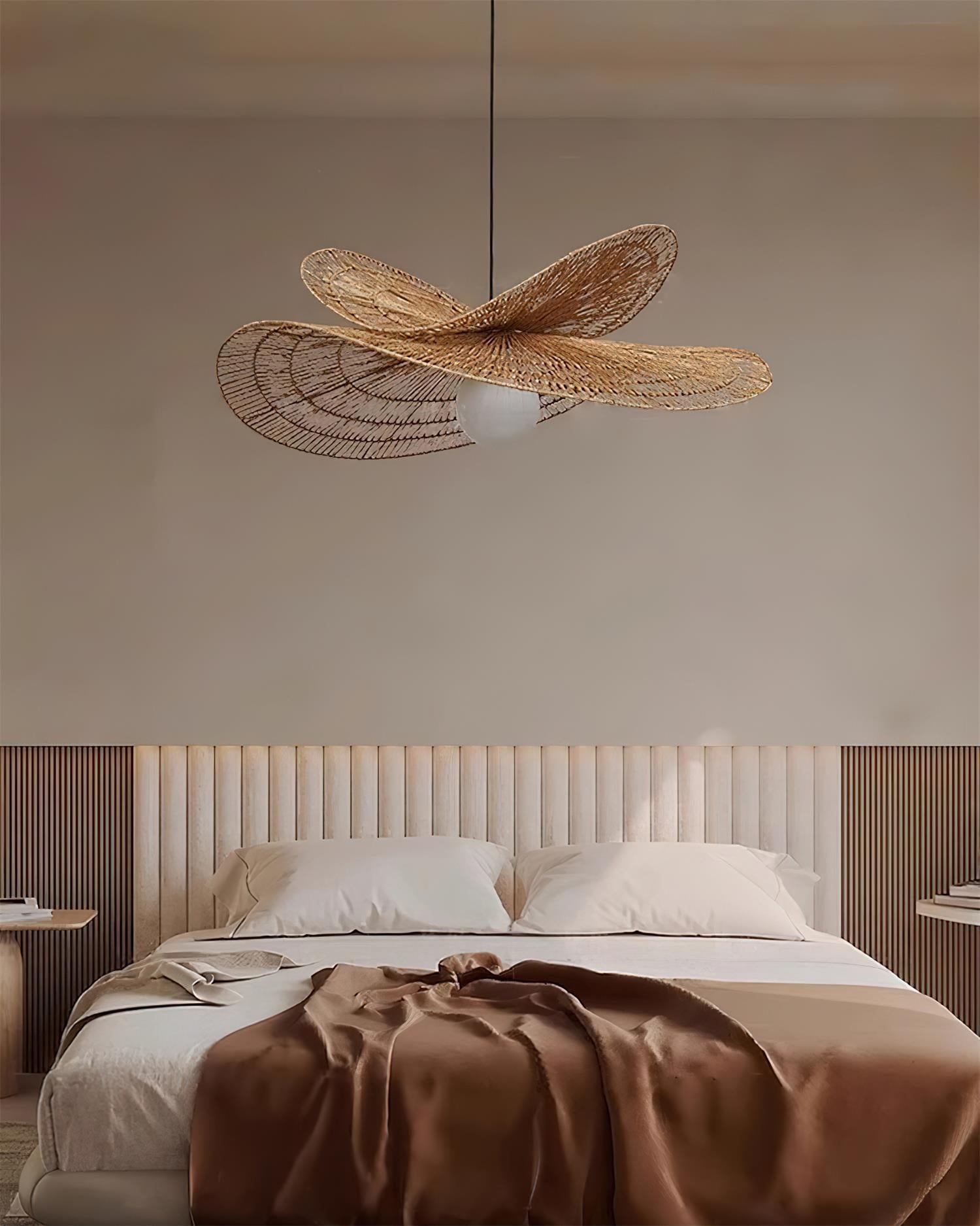 Bukolische Pendant Lamp Rattan Bloom - Letslighting