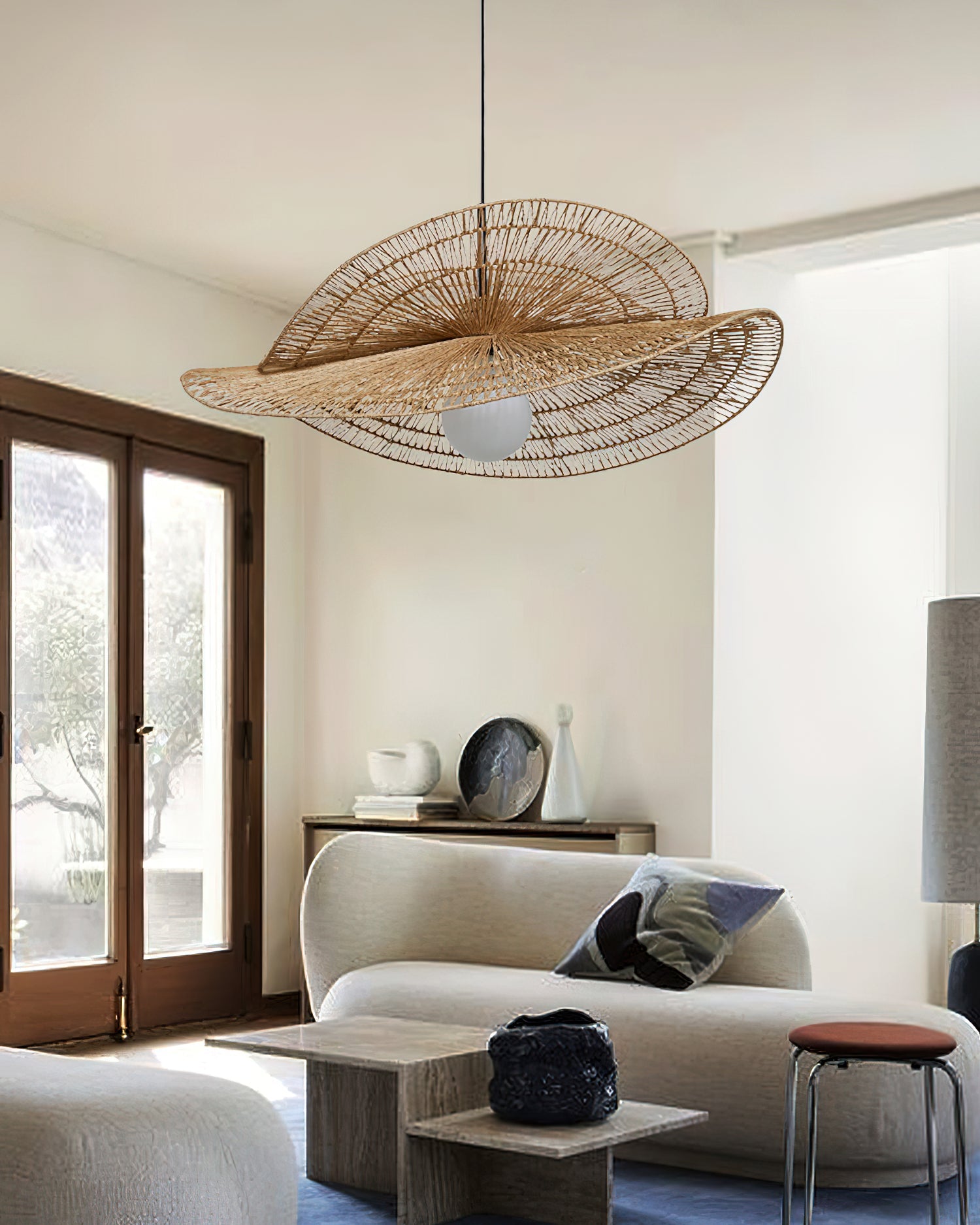 Bukolische Pendant Lamp Rattan Bloom - Letslighting